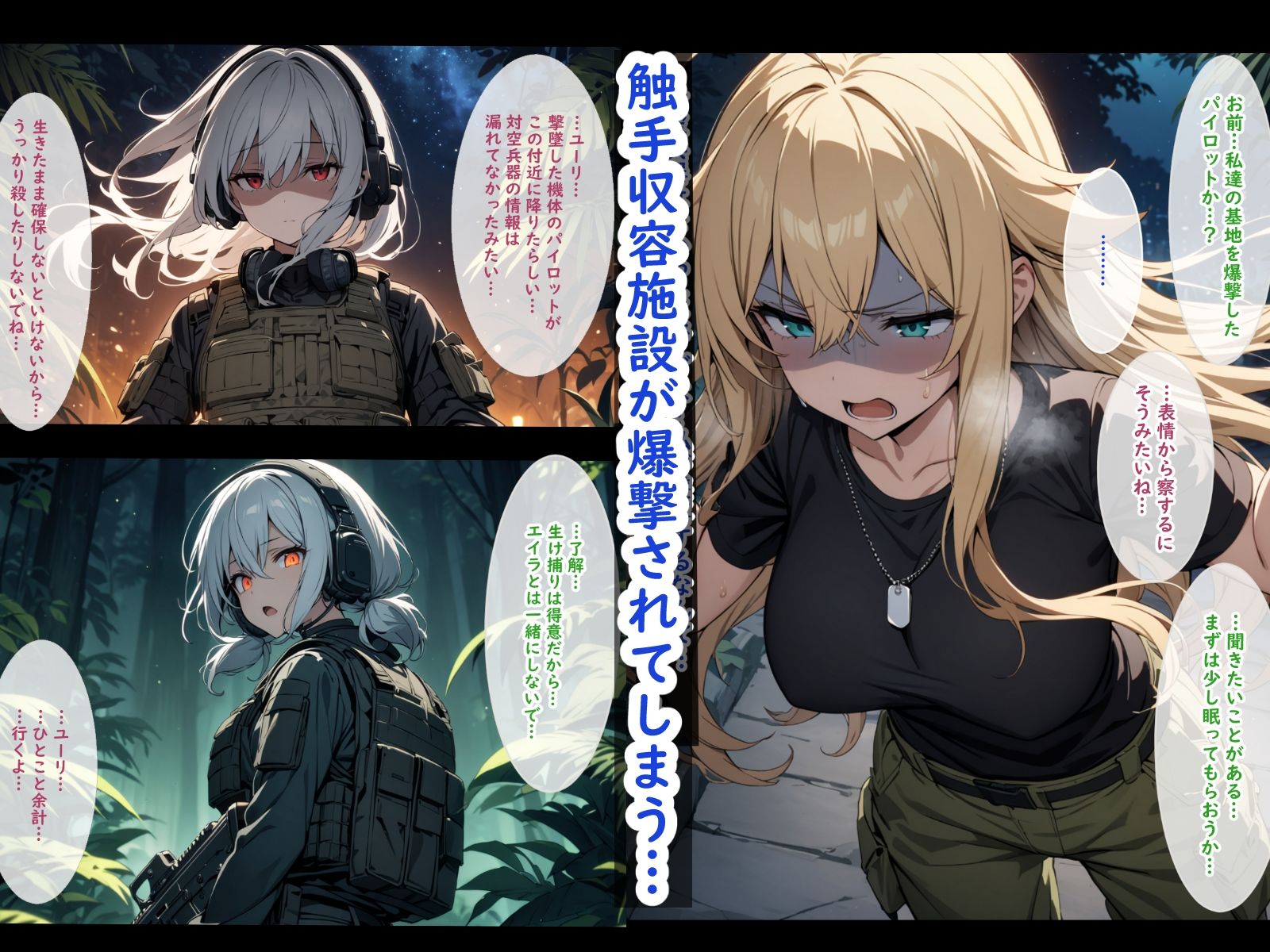 武装少女が触手に襲われたりふたなりになったりする話 - サンプル画像 2