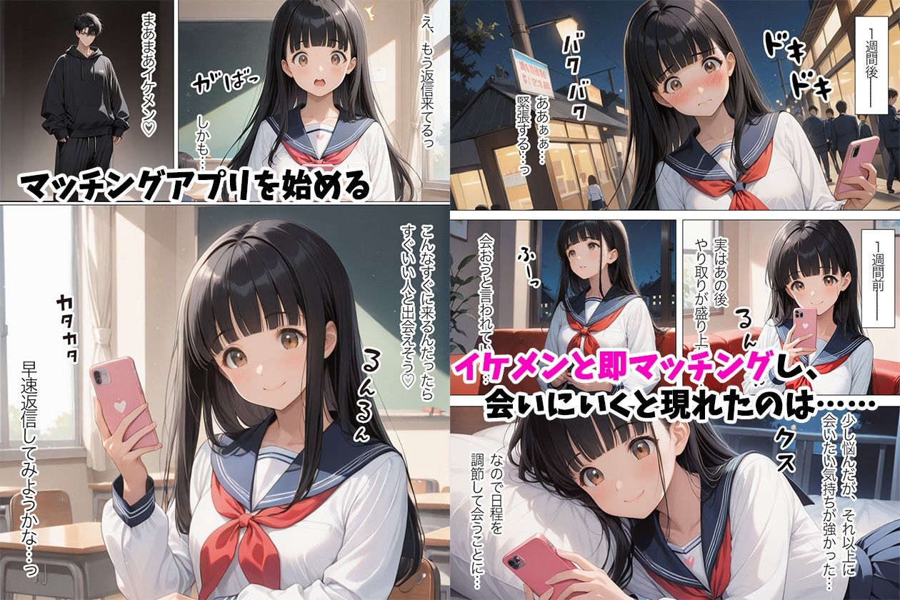 中出し懇願朝まで種付けプレス マッチングアプリに沼るガチイキ女子校生 - サンプル画像 3