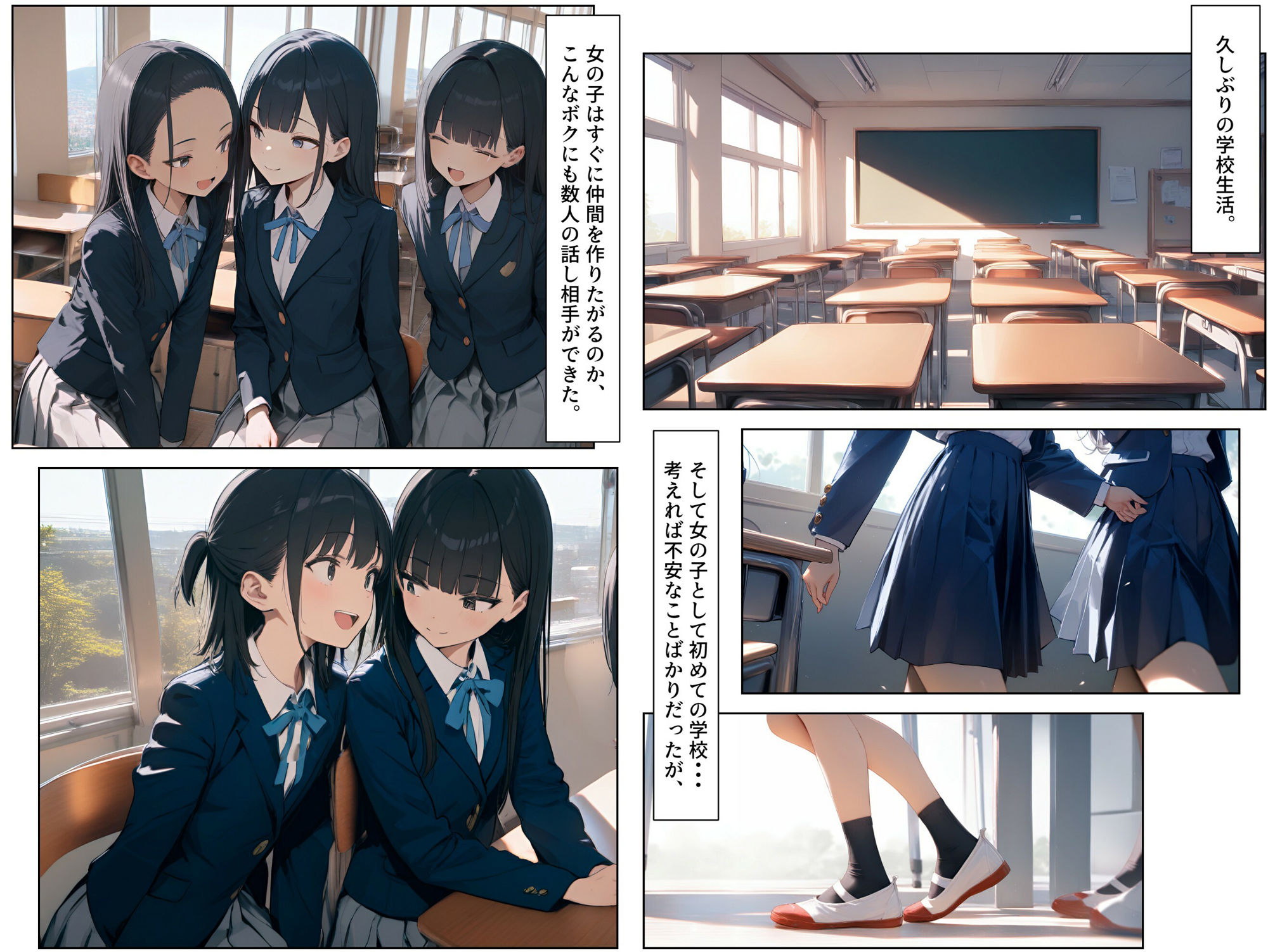 女装男子のJKハーレム生活 2 - サンプル画像 1