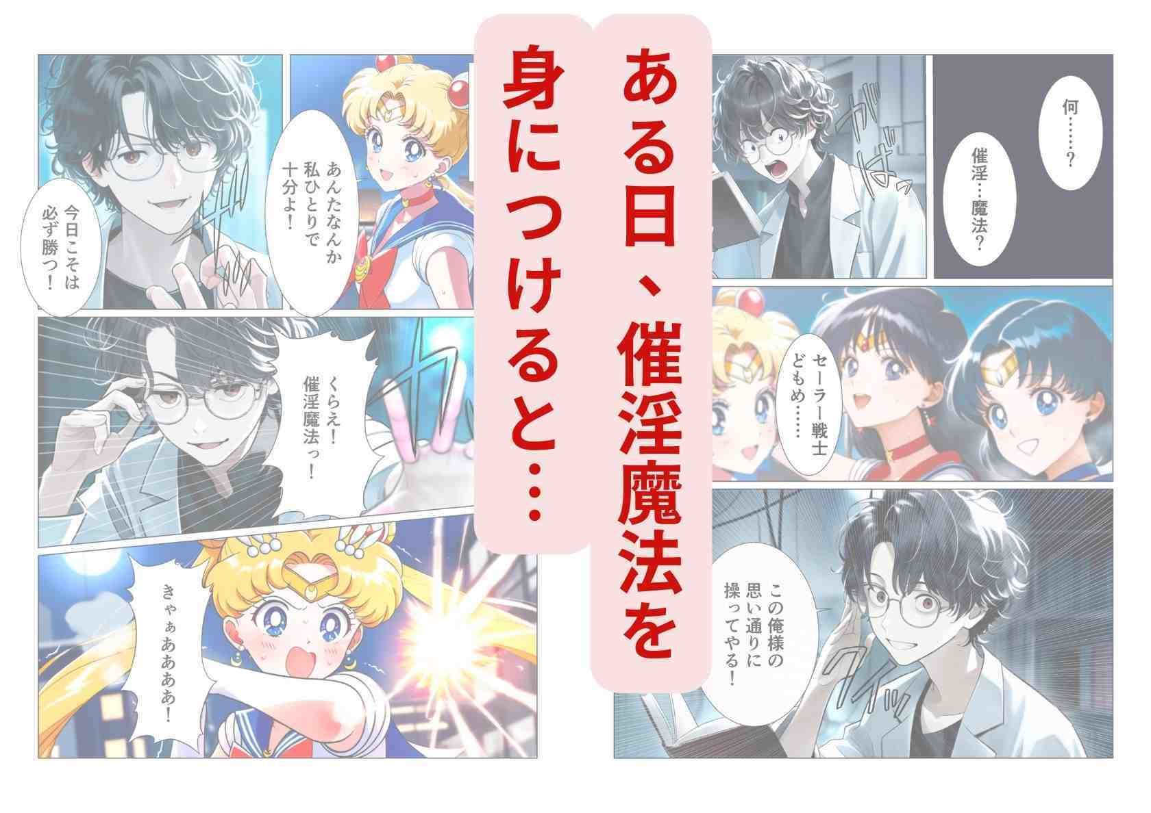 催淫魔法でセーラー戦士3人をアヘ堕ちさせる話 - サンプル画像 2