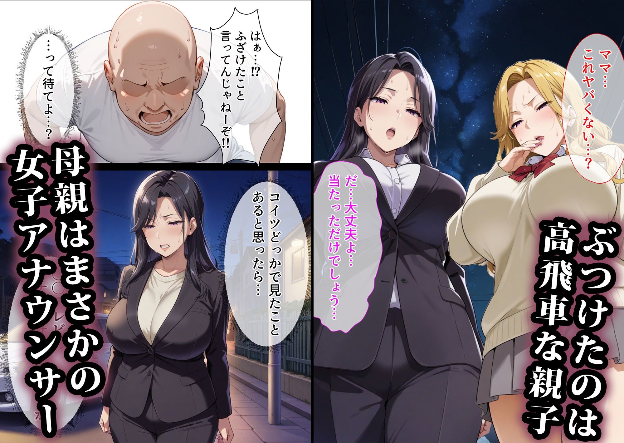 キモおじに寝取られた母娘〜高飛車親子編 - サンプル画像 2