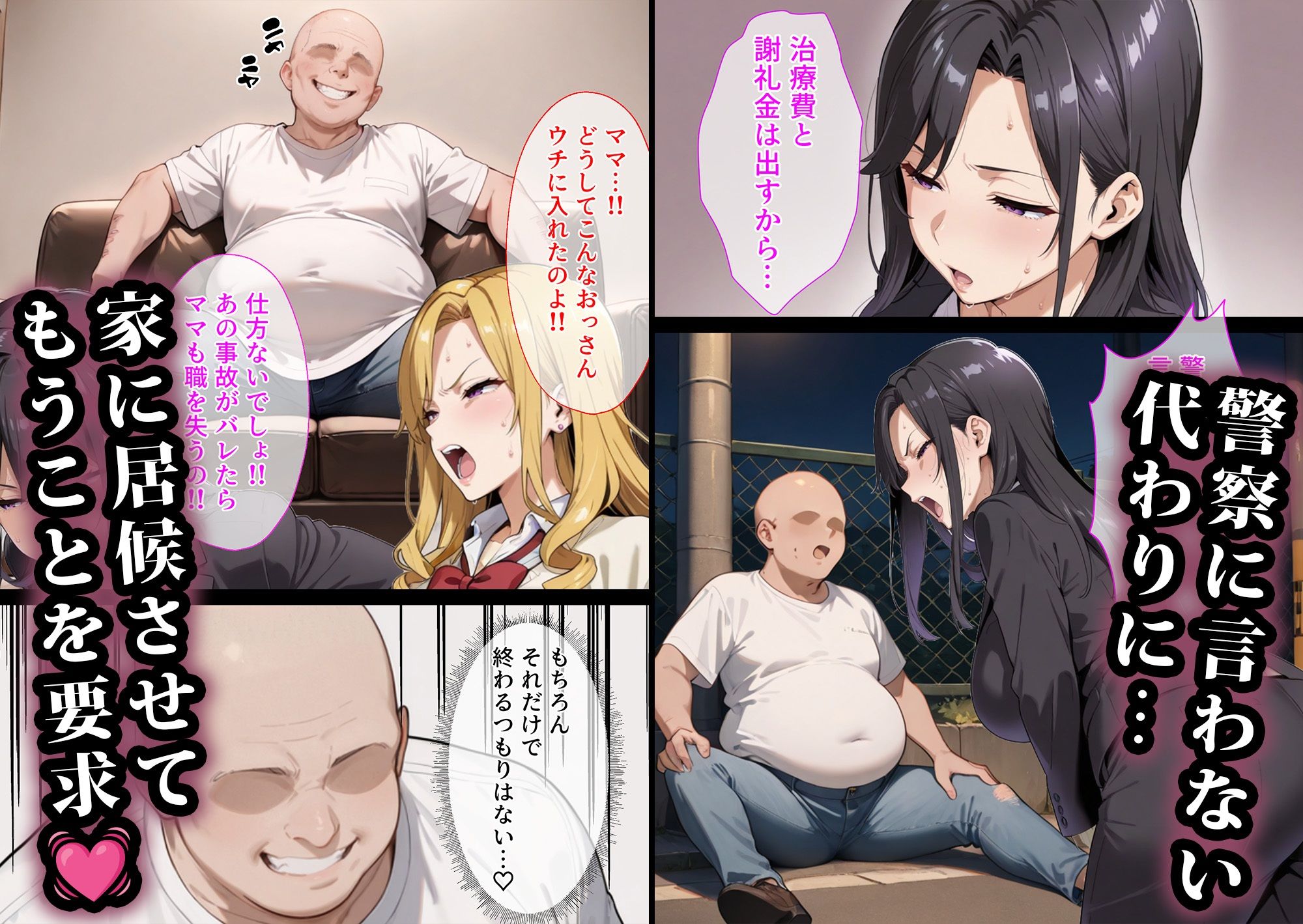 キモおじに寝取られた母娘〜高飛車親子編 - サンプル画像 3