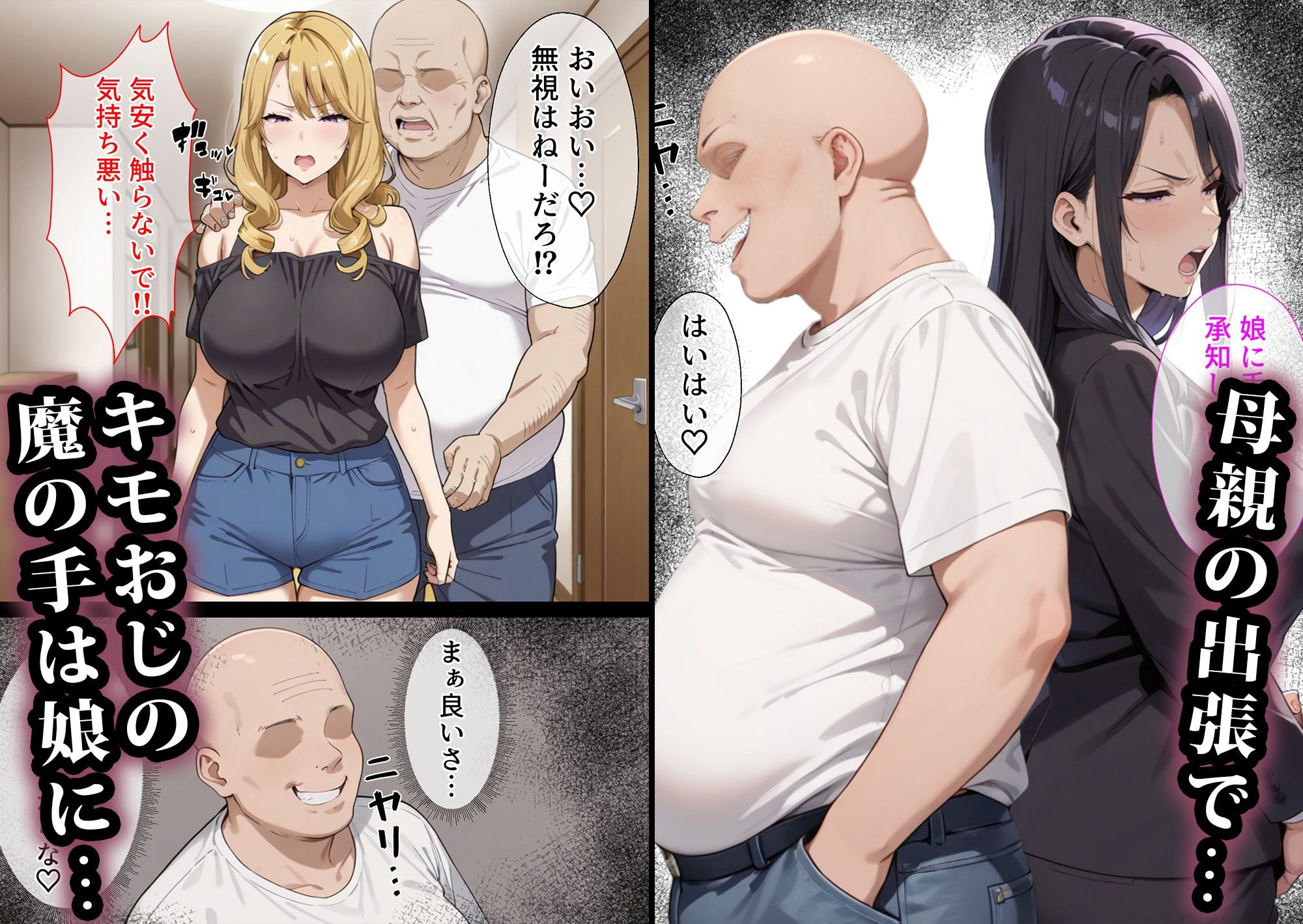 キモおじに寝取られた母娘〜高飛車親子編 - サンプル画像 6