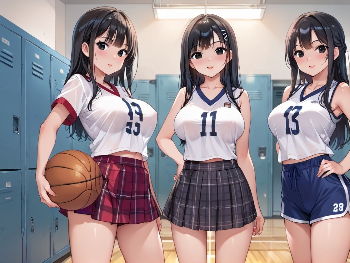 淫乱学園バスケ部に密着！vol.3〜練習後は即更衣室で性行為 - サンプル画像 3