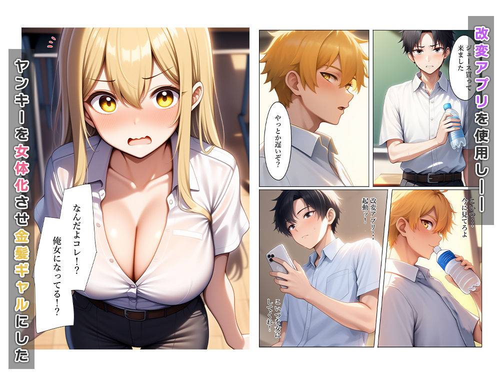 改変アプリでヤンキーを女体化し復讐する - サンプル画像 2