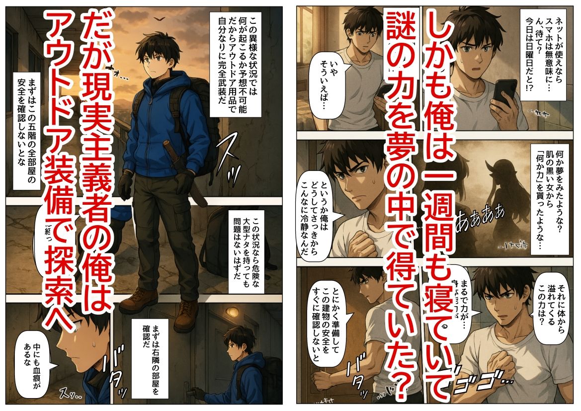 モンスターだらけの崩壊世界になったけど、俺だけ【チート付与能力】で自由気ままにサバイバルしていく《第1話》 - サンプル画像 2