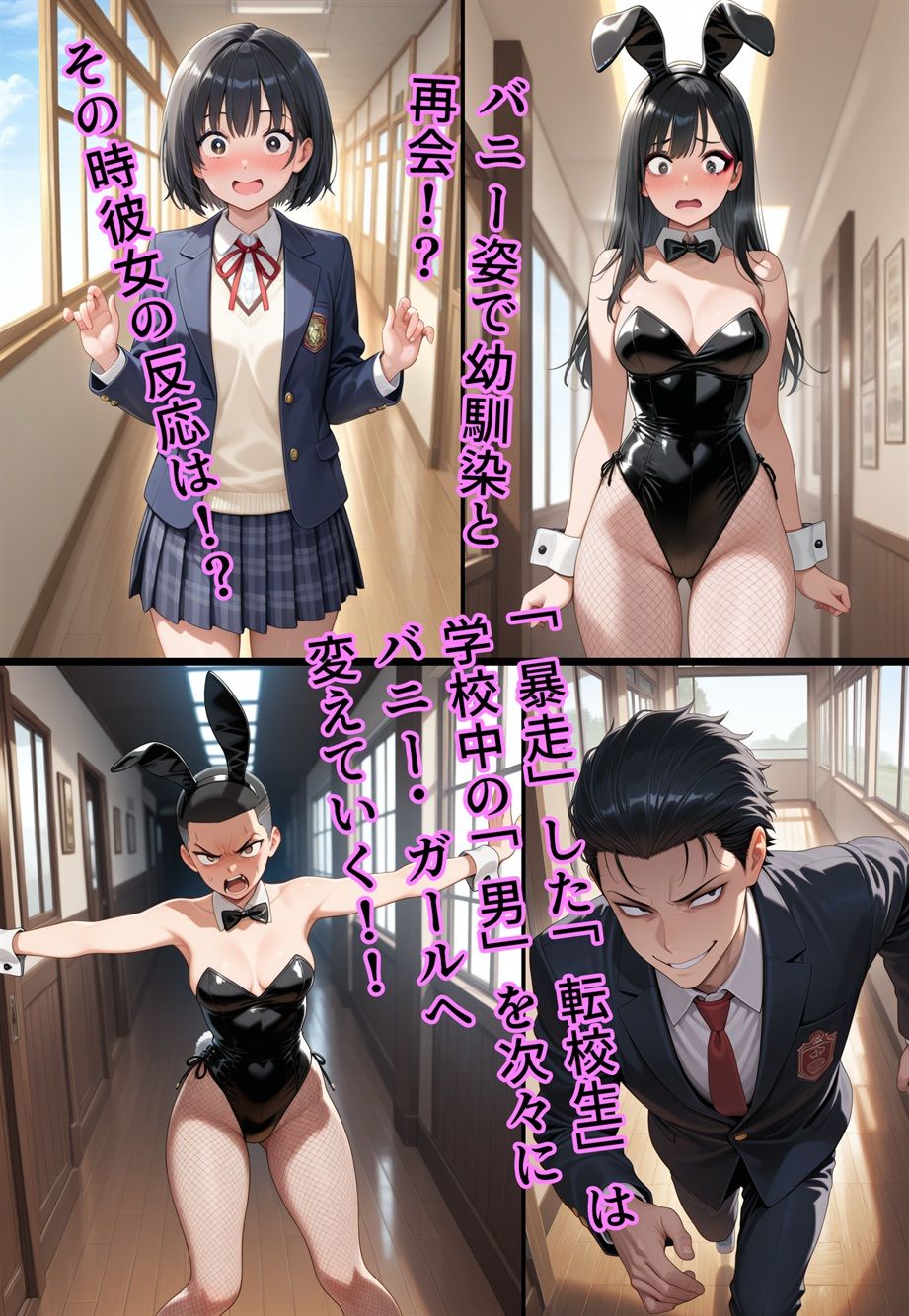 怪しき転校生 オレもお前もみんなバニーガールにされちゃった！ - サンプル画像 8