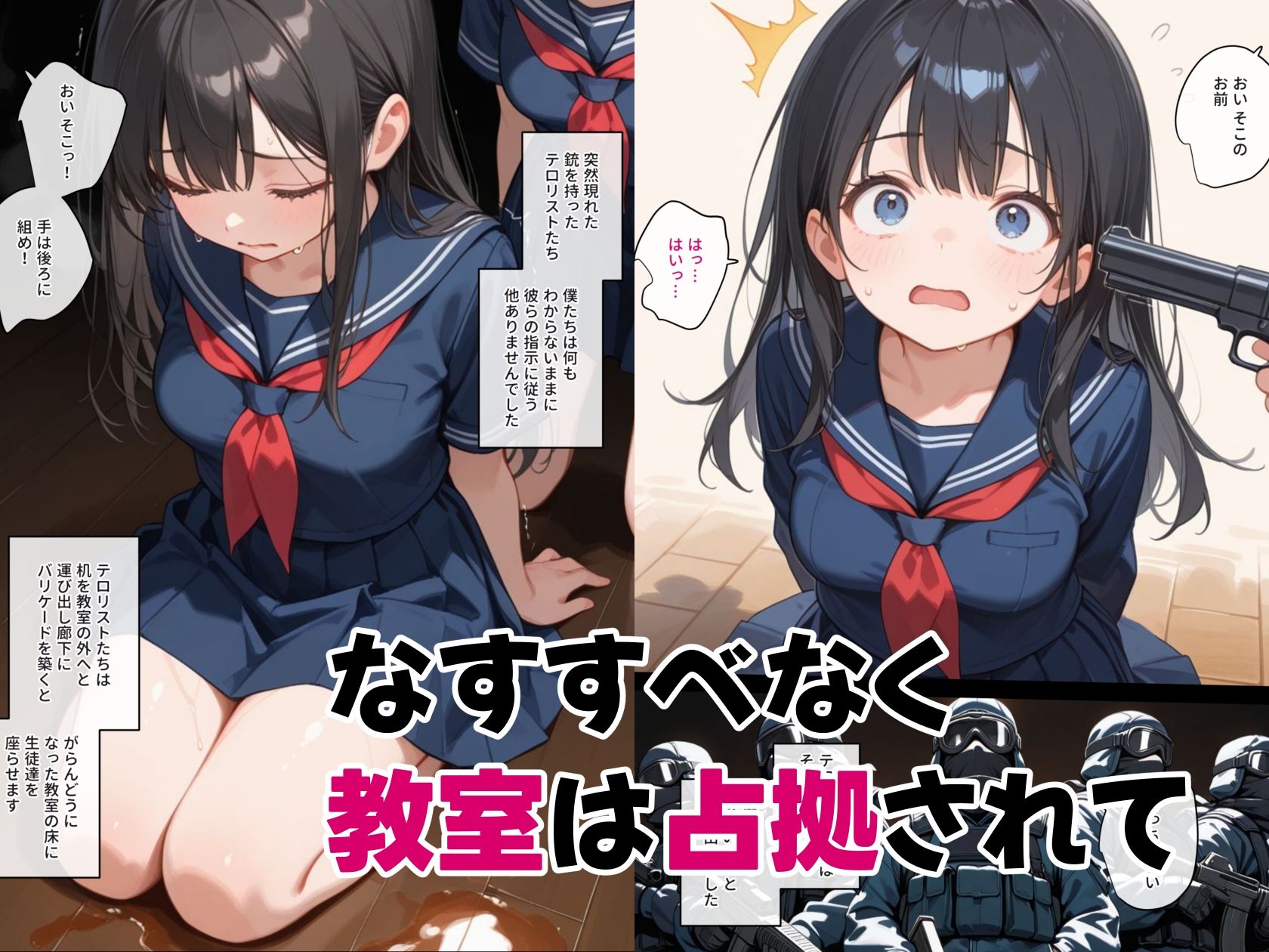 学校を占拠したテロリストがド変態だったら - サンプル画像 2
