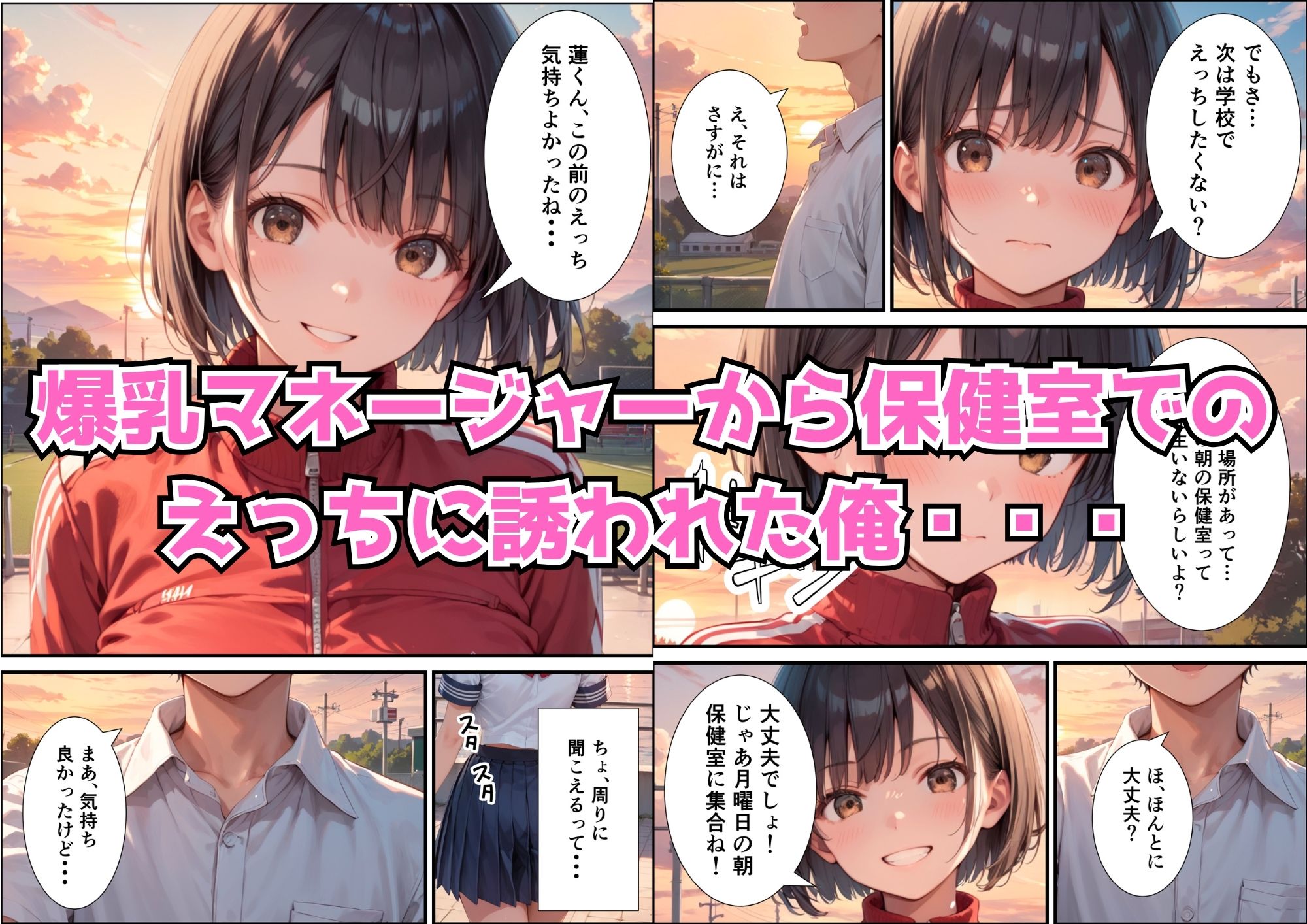 【性春イチャラブDAYS】爆乳マネージャーと朝の保健室でえっちしてたらヤバいことになった話【体験版20P】 - サンプル画像 1