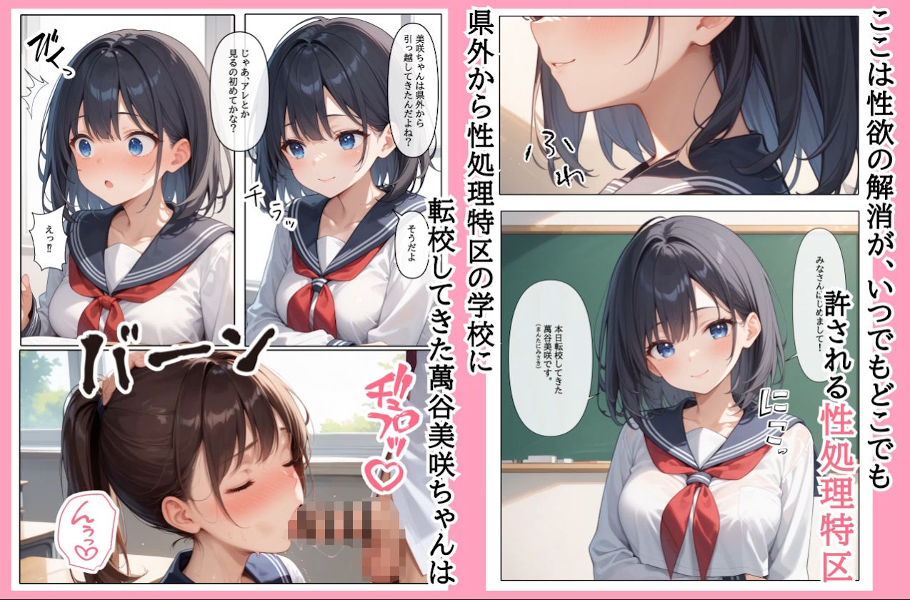 【コミック版】性処理学園〜性処理と転校生編〜 - サンプル画像 1