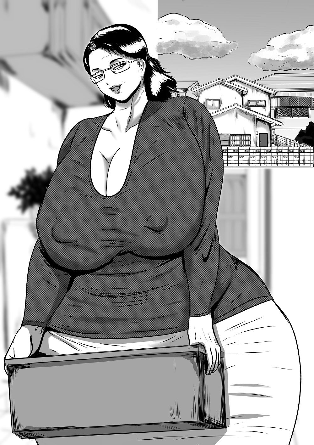 デカ尻  デカ乳  内職おばさん  お孫さんの入学式に行く！ - サンプル画像 1