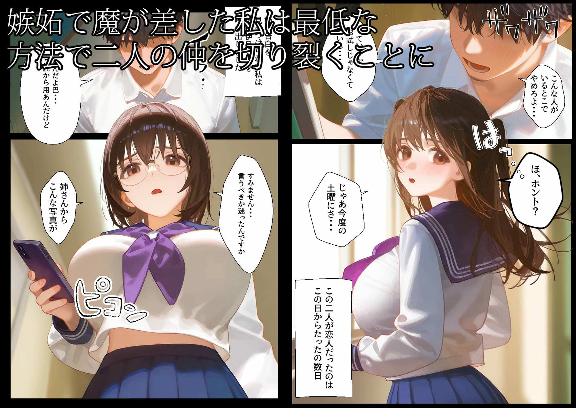 幼馴染の双子姉妹は俺のちんぽで破滅する - サンプル画像 5