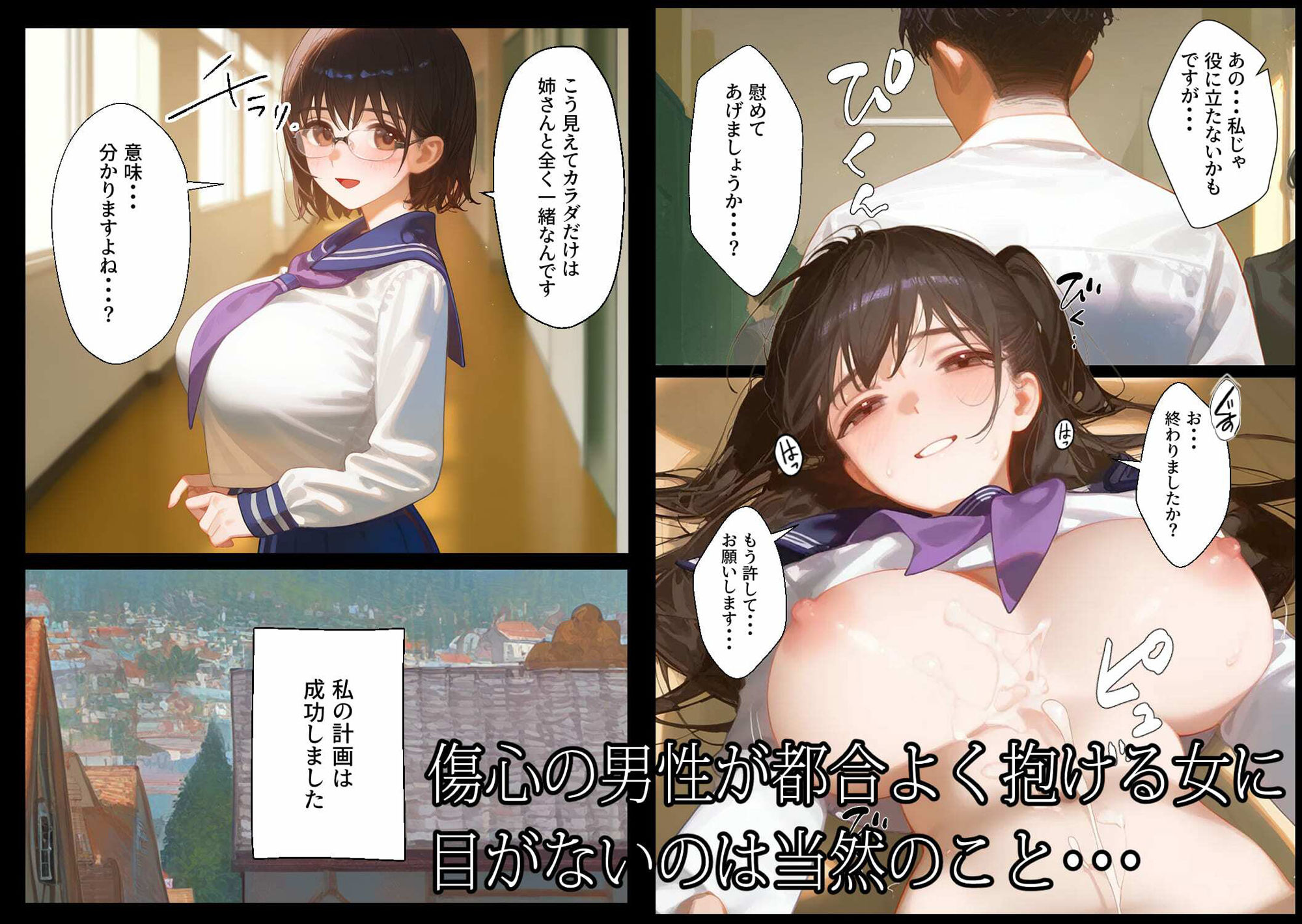 幼馴染の双子姉妹は俺のちんぽで破滅する - サンプル画像 8