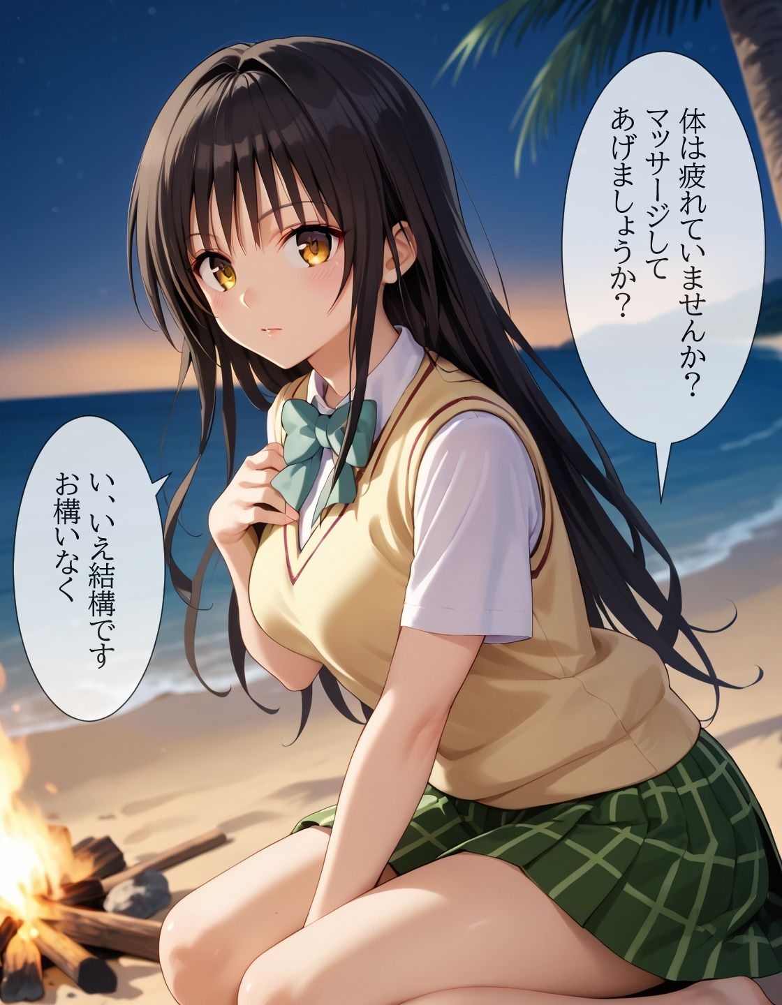 もしも古〇川唯と無人島で二人きりになったら - サンプル画像 1