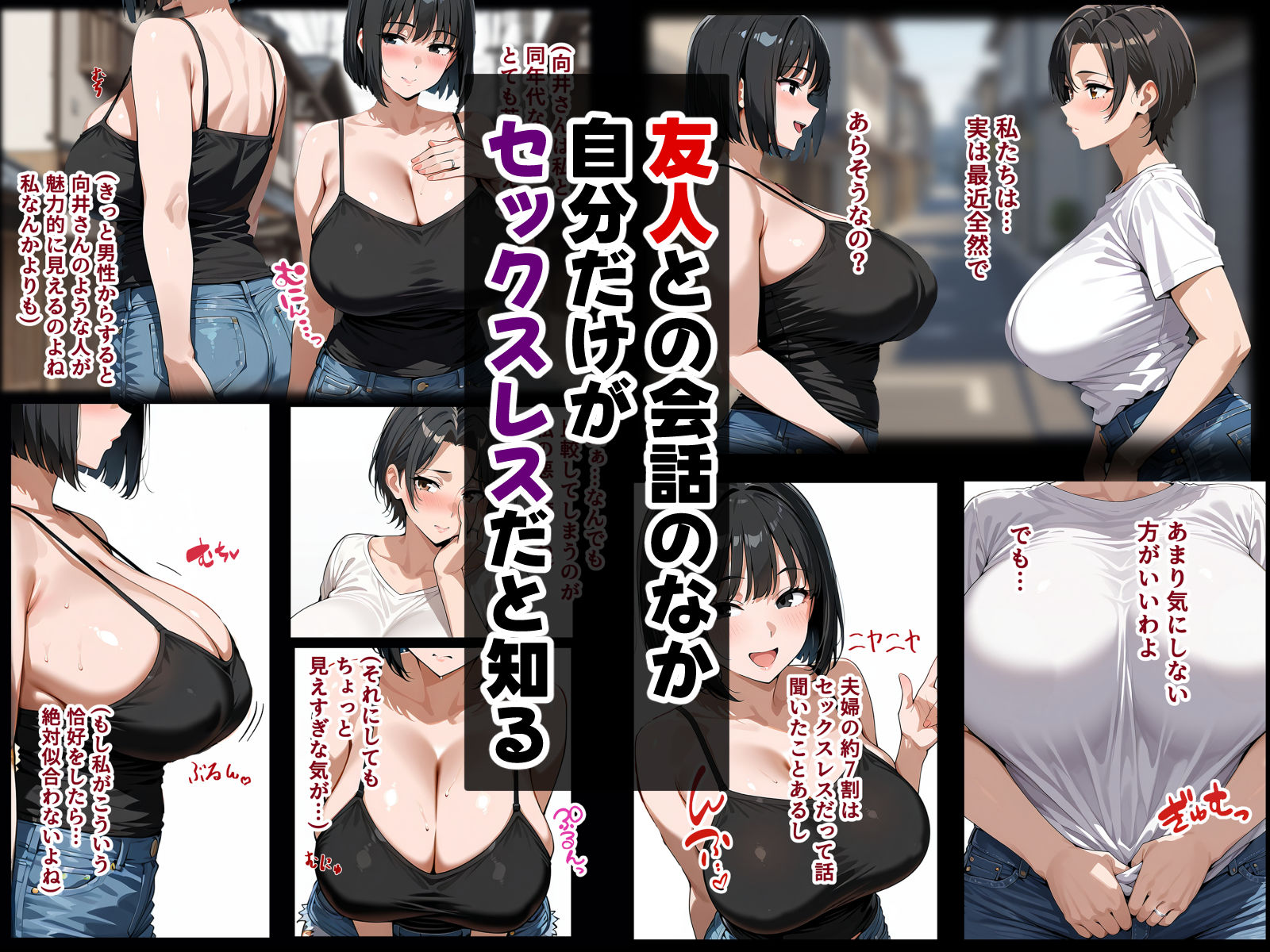 欲求不満な爆乳熟女は比較する - サンプル画像 1