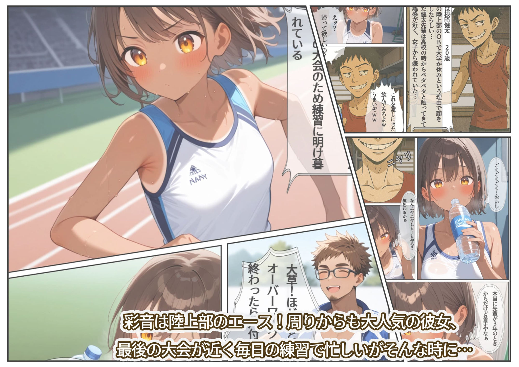 陸上競技部、博多弁女子の私が大嫌いなOB先輩のオナペットになった理由 - サンプル画像 1