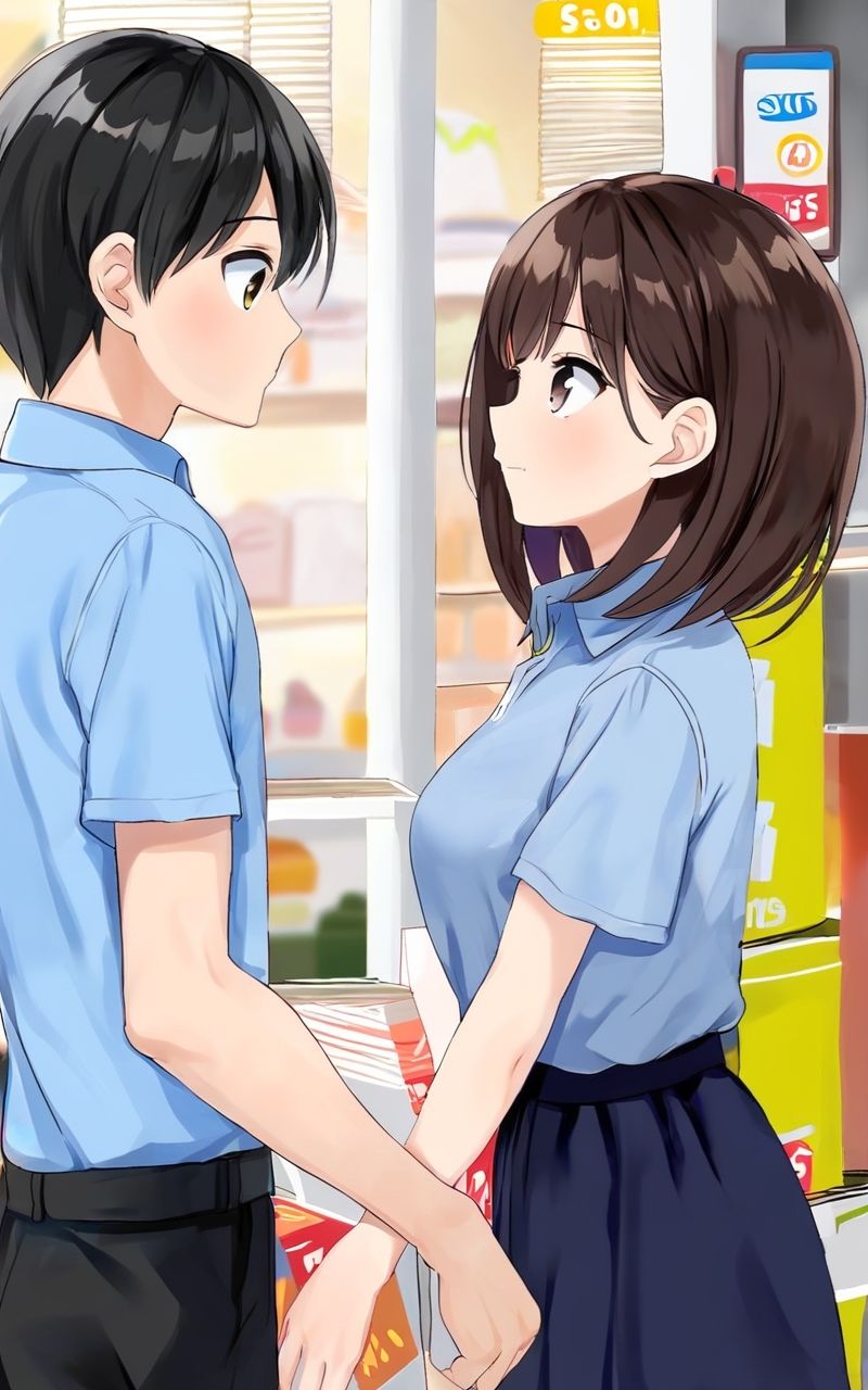 バイト先の巨乳後輩の誘惑に負け何度もSEX！ - サンプル画像 1