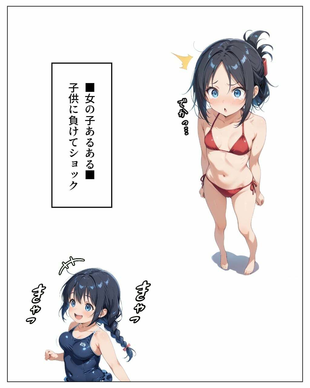 貧乳ちゃんと巨乳ちゃんのマンガで学ぶエッチな雑学 - サンプル画像 2