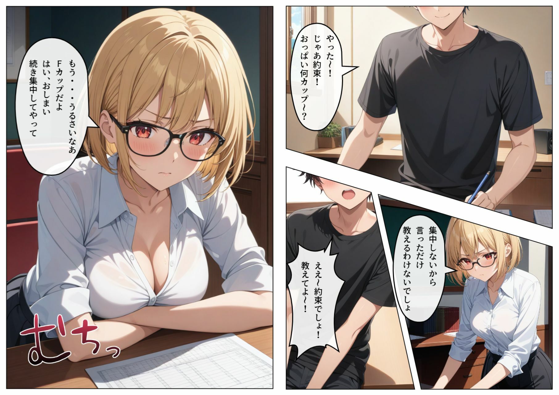 巨乳眼鏡家庭教師 快楽堕ちしたので中出ししてあげた - サンプル画像 5
