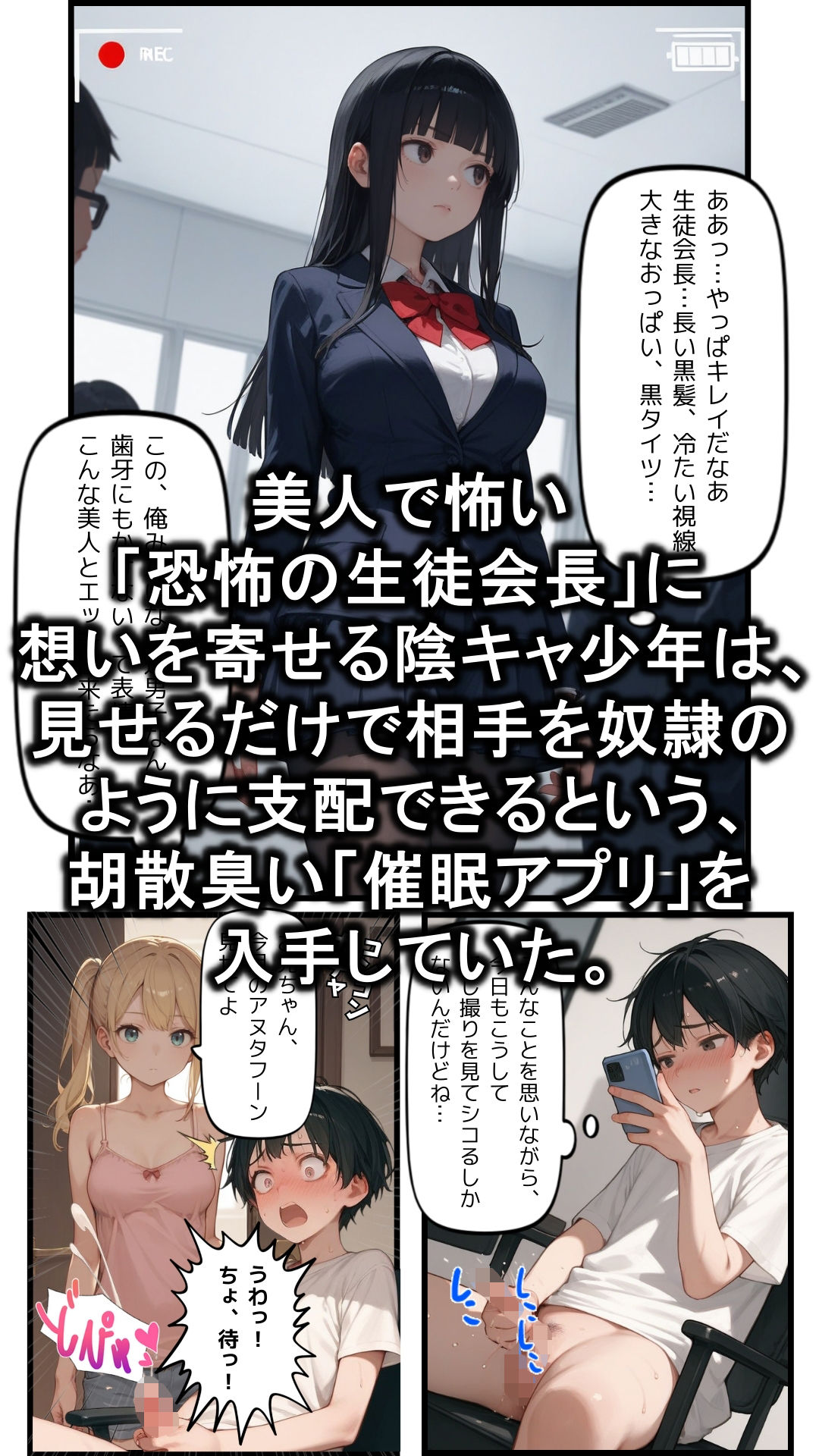 催●アプリでウザい妹と恐怖の生徒会長を支配する話 - サンプル画像 1