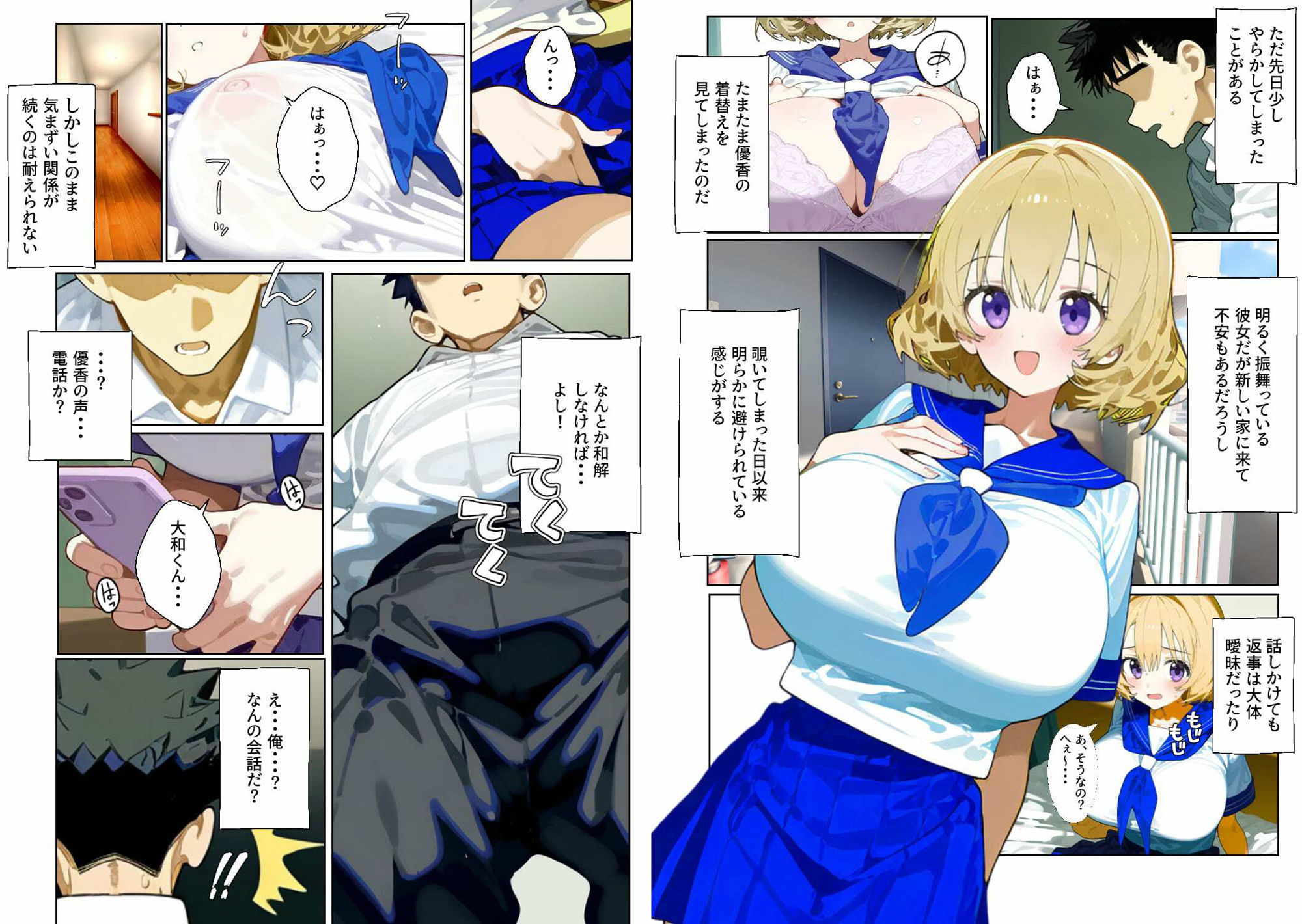 クラスメイトがある日突然家族になったら〜親の再婚で巨乳のクラスメイトと実の家族になってめちゃくちゃセックスする話〜 - サンプル画像 2