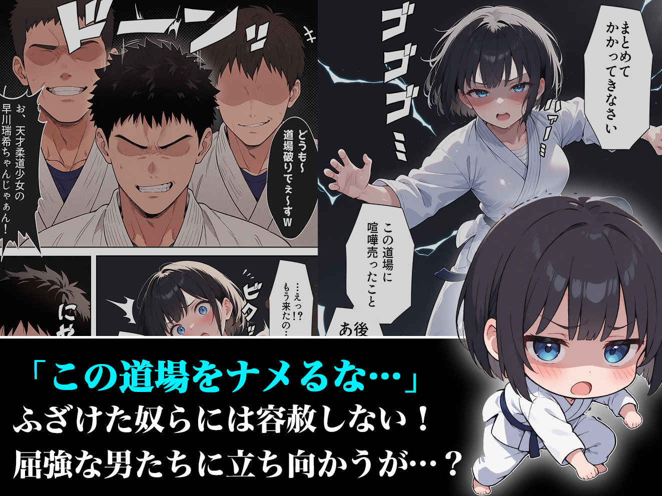 負けたら即中出しセックス 愛する道場を守るために道場破りに挑む天才柔道少女の話 - サンプル画像 2