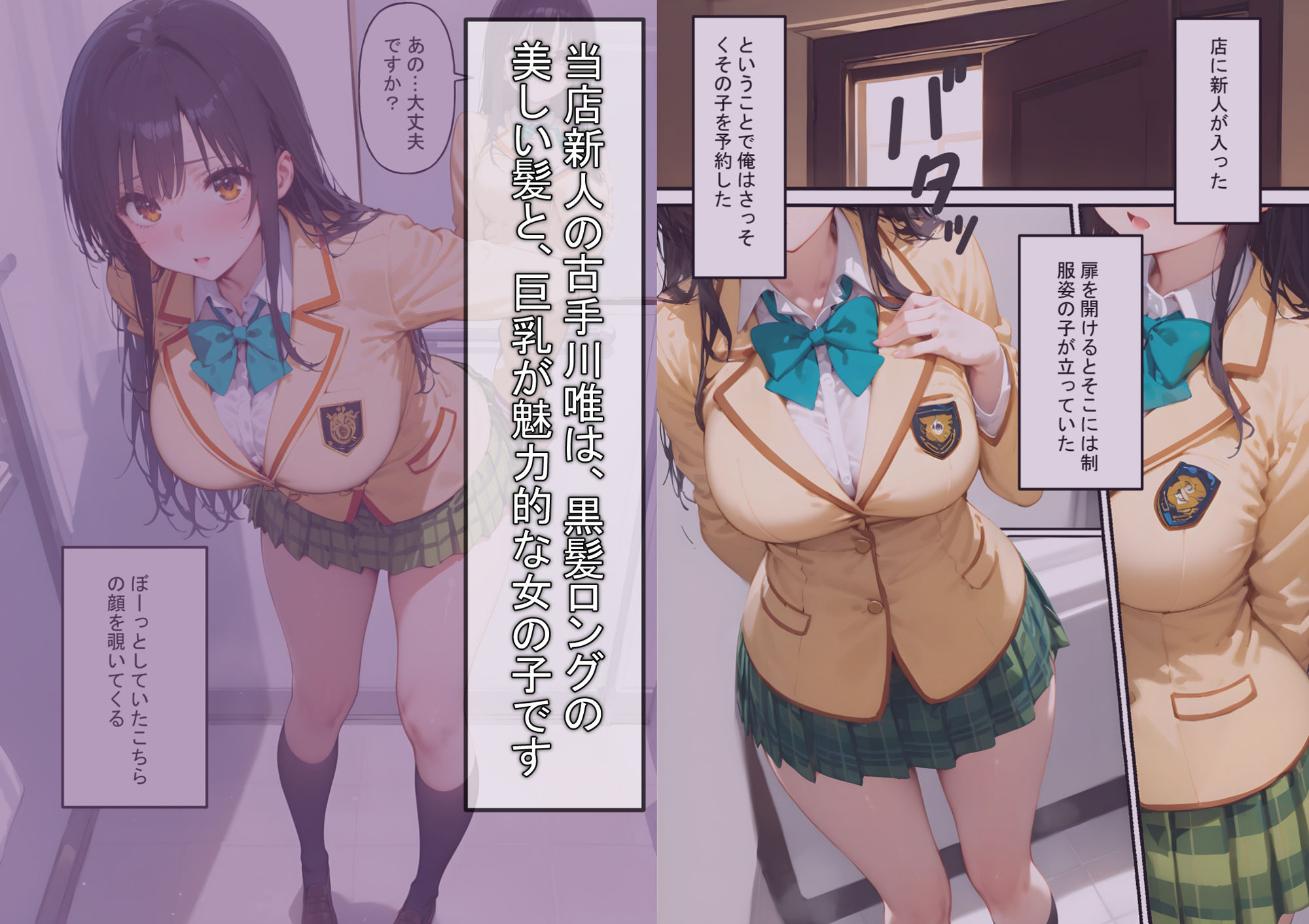 中出しソープランド  古〇川唯編 - サンプル画像 1