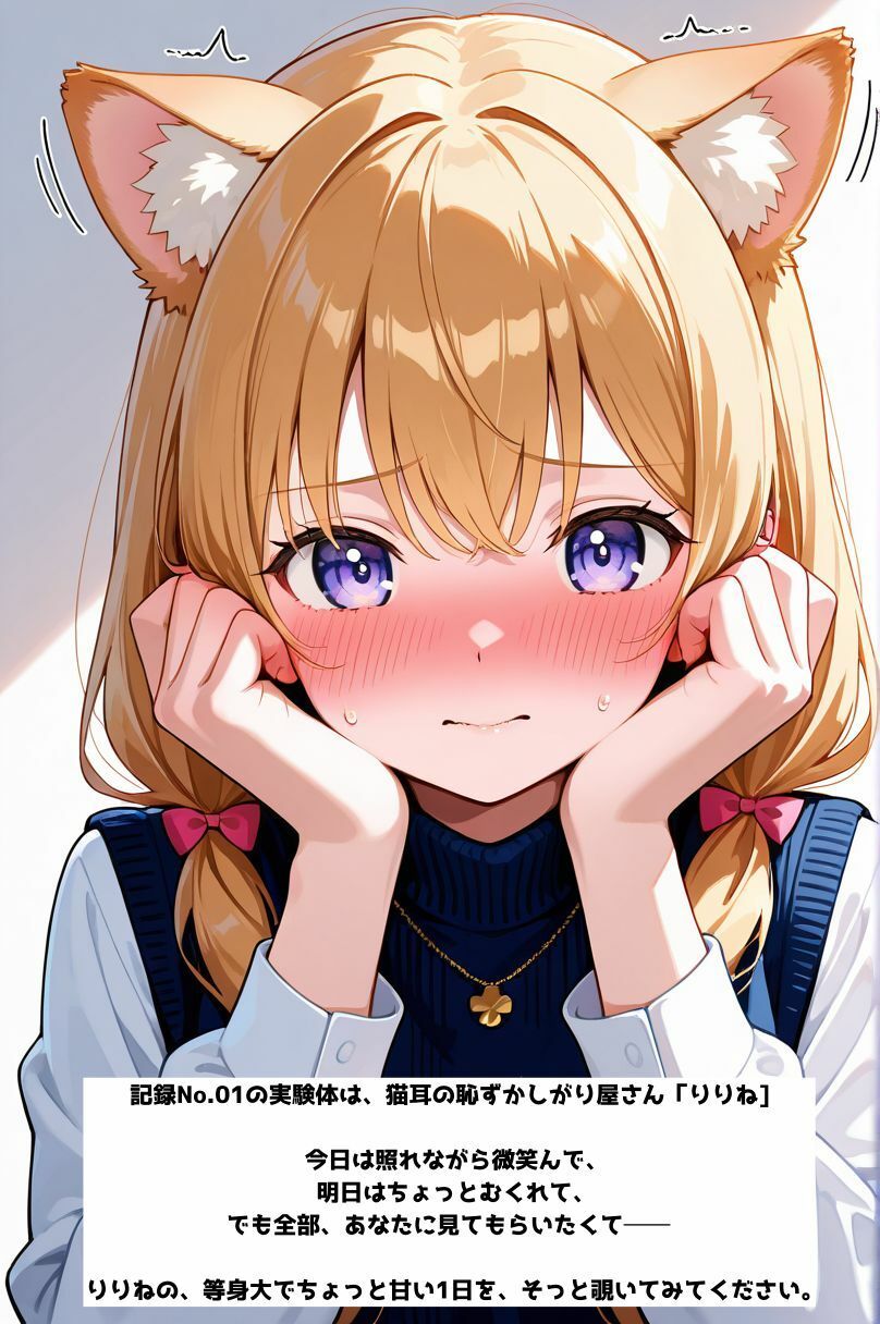 けも☆ラボ記録 No.01 ─ りりね日常観察記［制服＆部屋着ver.］ - サンプル画像 2