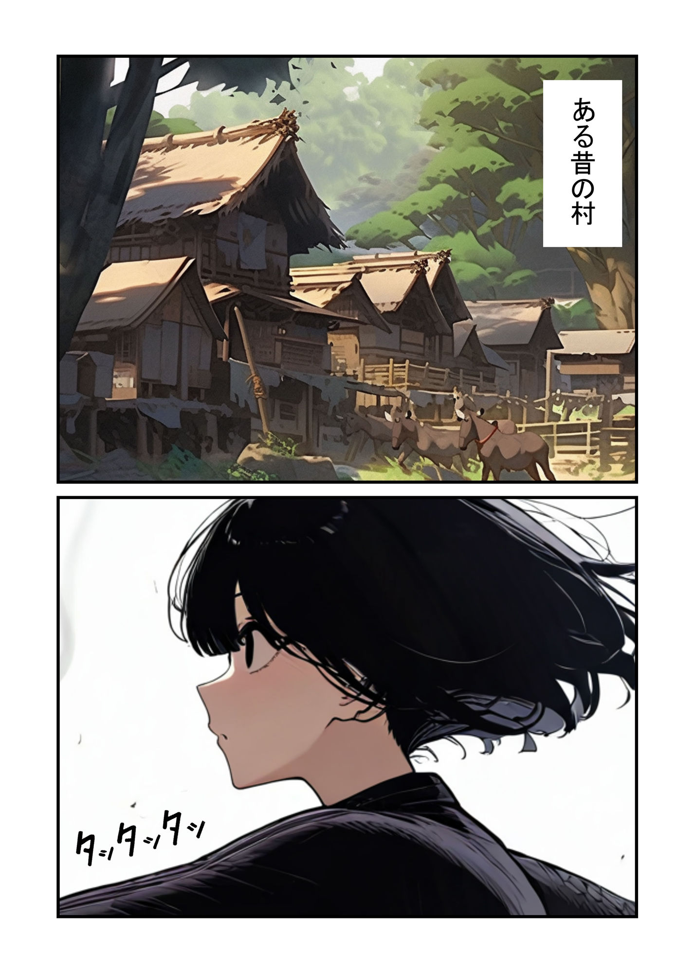 村のくノ一美女が迫ってくる - サンプル画像 1