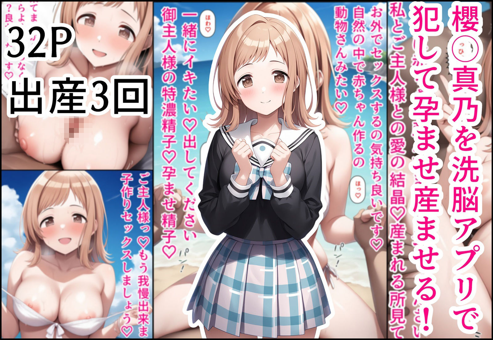 櫻◯真乃を洗脳アプリで犯して孕ませ産ませる！ - サンプル画像 1