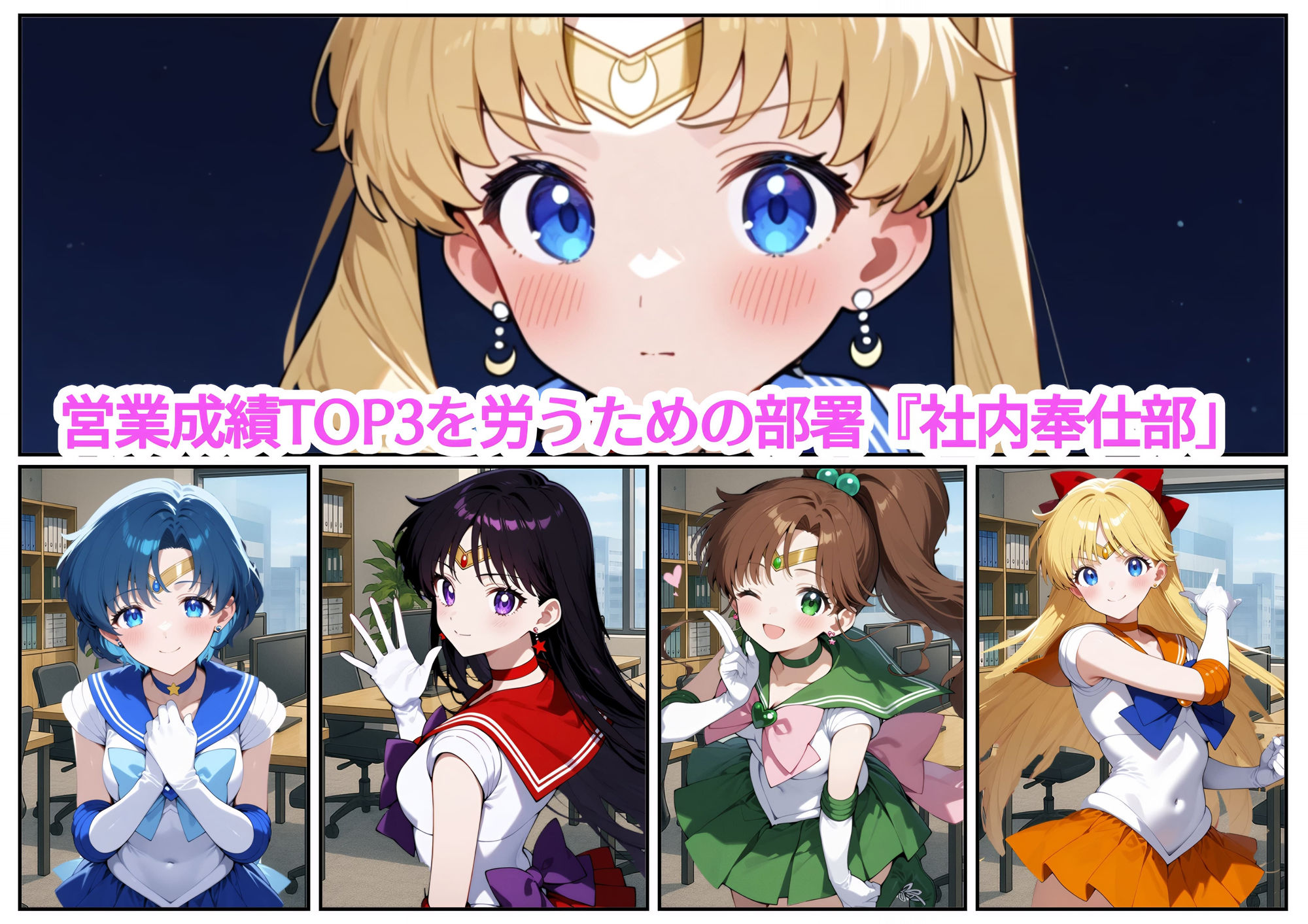 俺の会社の社内奉仕部  〜セー◯ームーン編〜 - サンプル画像 1