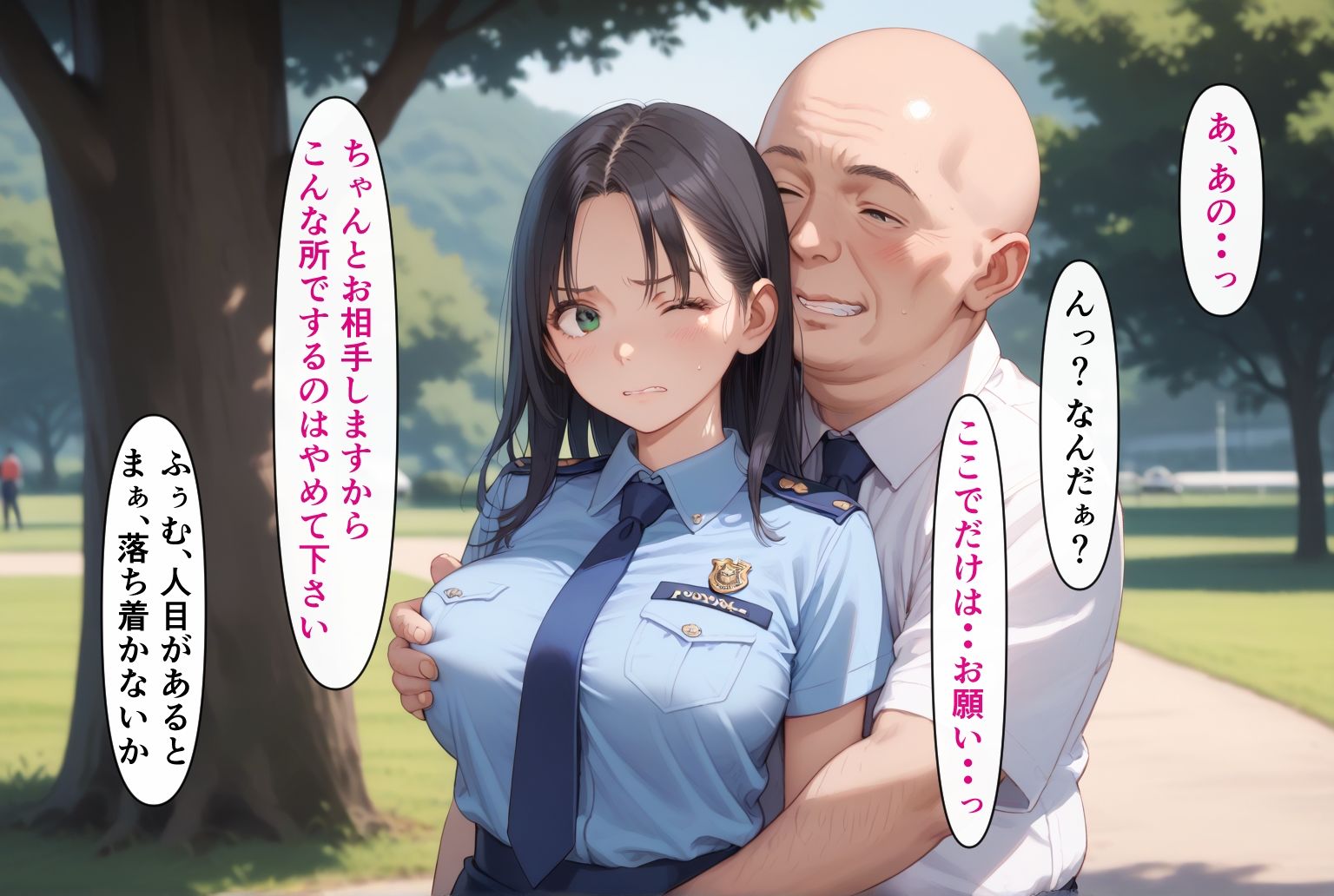 種付けおじさん（弟）は気楽にイキたい 公園で見かけた婦警さん - サンプル画像 4