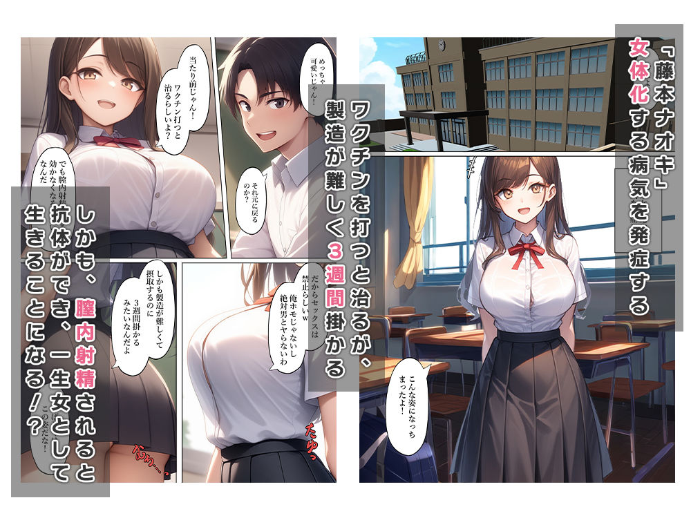 病気で女体化し中出しされると男に戻れない - サンプル画像 1