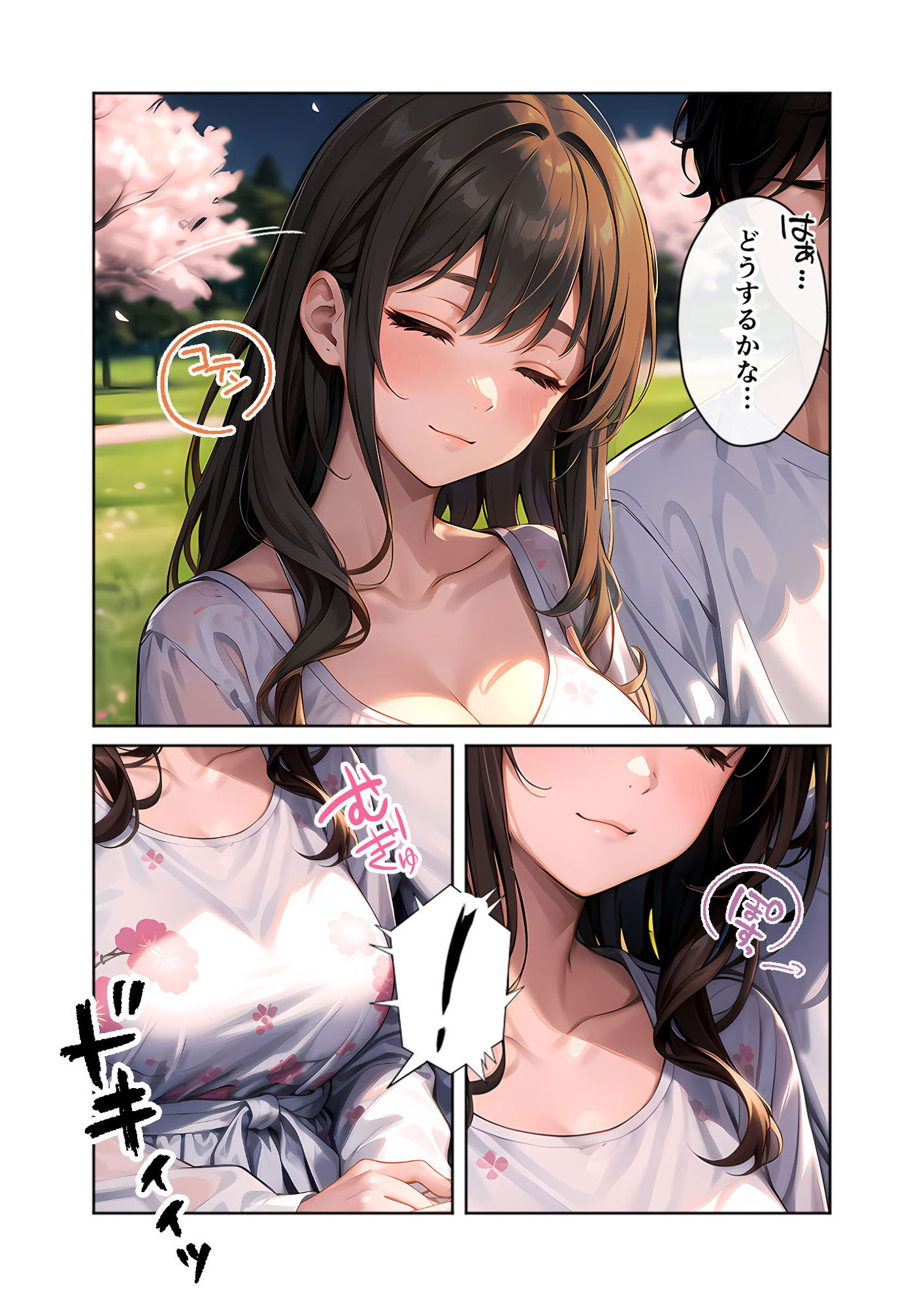 いちゃLOVE純情ベッドルーム 〜夜桜の下、ほろよい同期と想い通じる春風エッチ〜 - サンプル画像 10