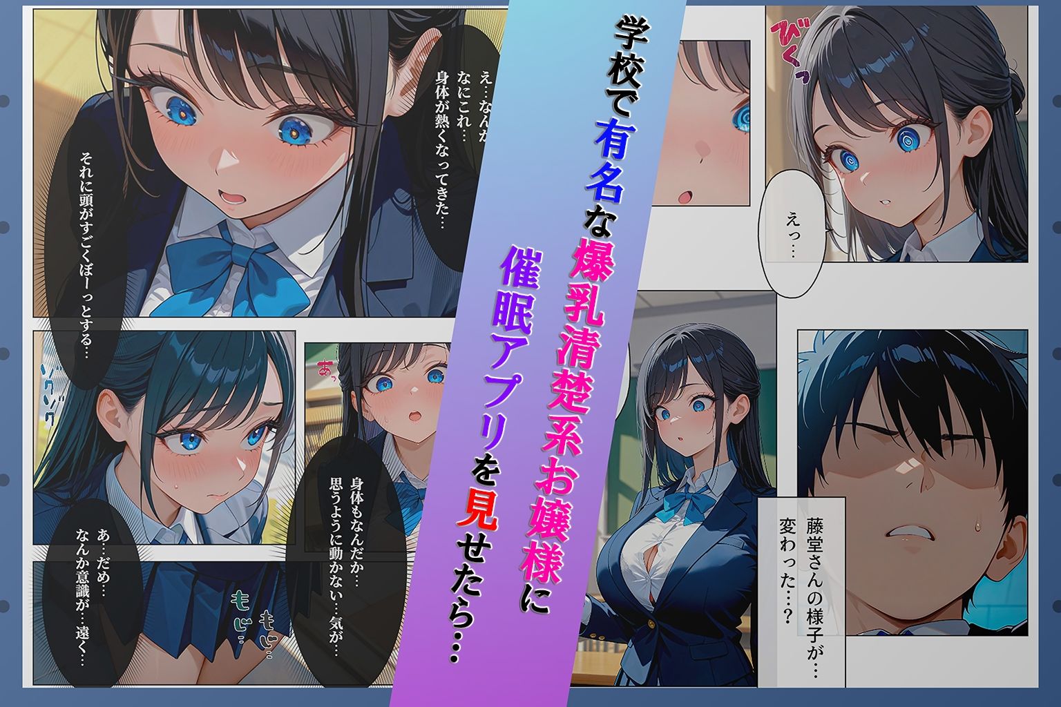 【フルカラーコミック】催●アプリ.net〜爆乳清楚系クラスメイト編〜 - サンプル画像 2