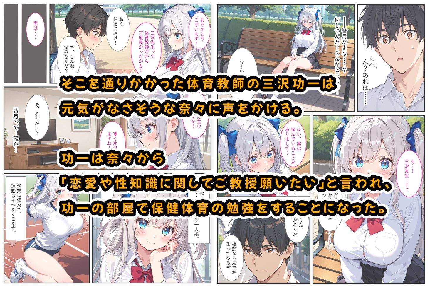 清純無垢な爆乳女子校生を性教育の実習で孕ませちゃいました！ - サンプル画像 2