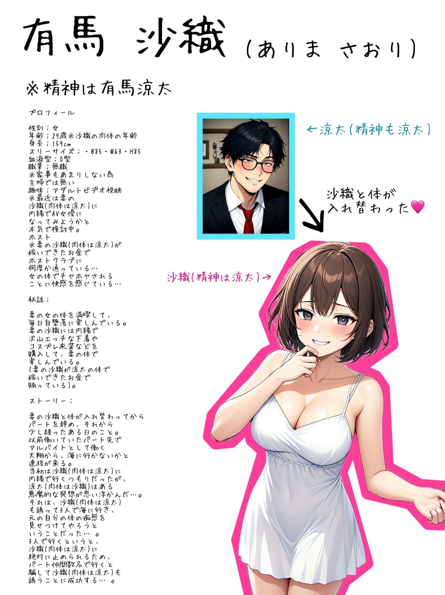 【入れ替わり・痴女】夫婦だけの特別な秘密3 - サンプル画像 2