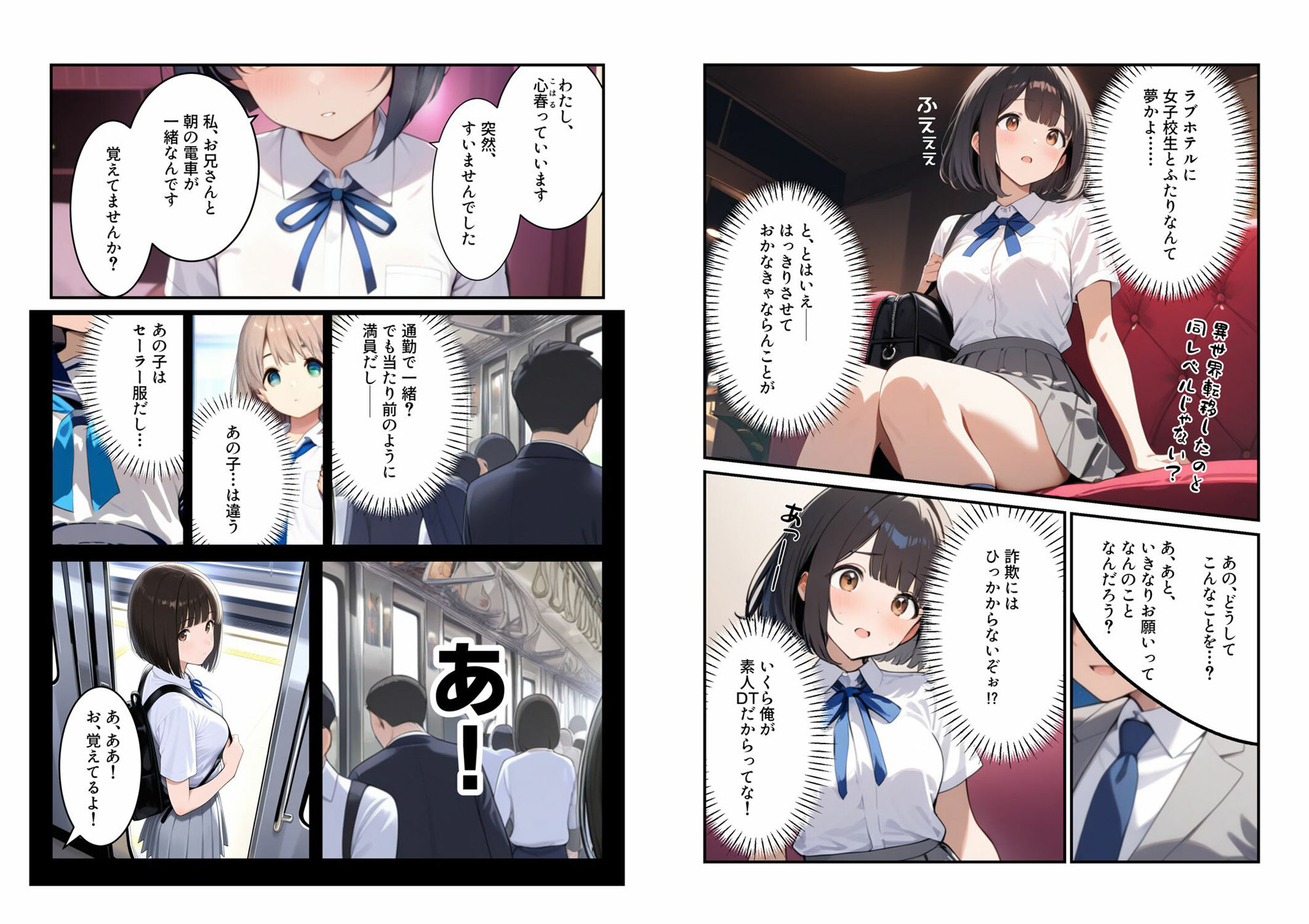 微経験女子・モテないオレだけど満員電車でたまに見かける女子校生に「はじめて」をお願いされた〜心春編 - サンプル画像 4