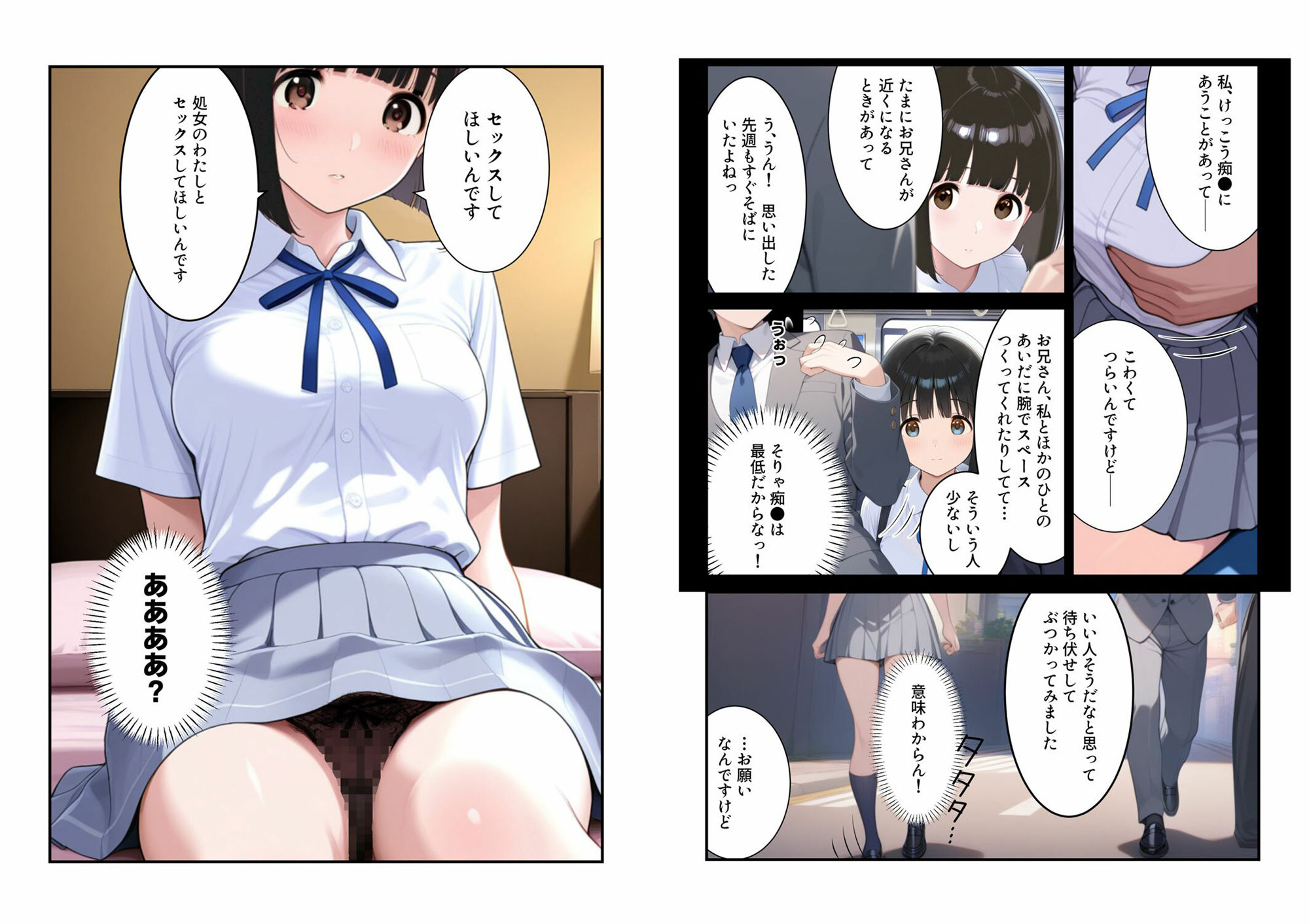 微経験女子・モテないオレだけど満員電車でたまに見かける女子校生に「はじめて」をお願いされた〜心春編 - サンプル画像 5