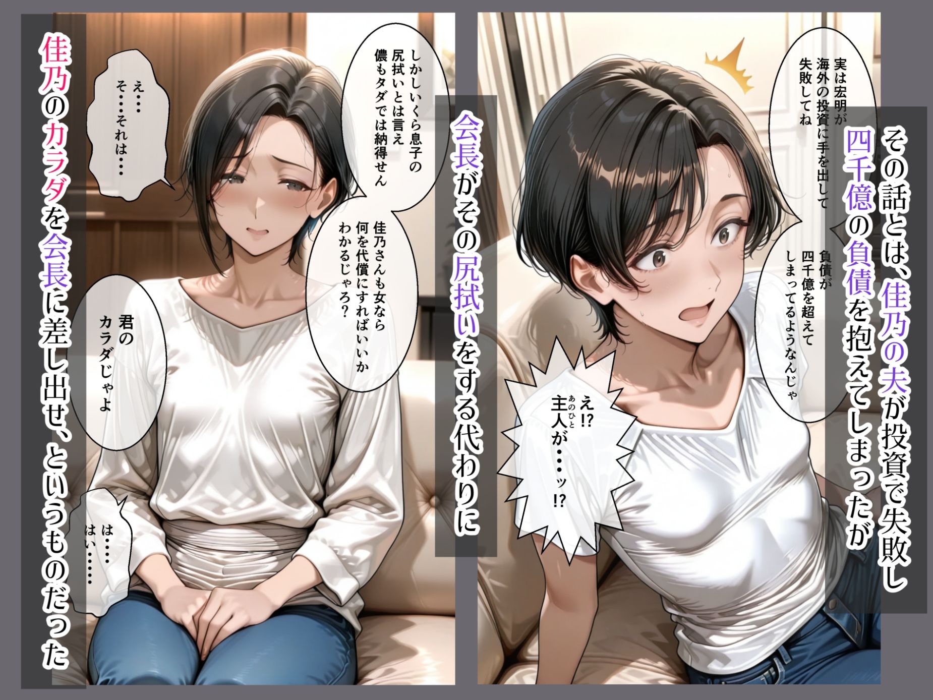 夫の負債四千億  ー義父の性処理係に堕ちたド貧乳社長夫人ー - サンプル画像 3