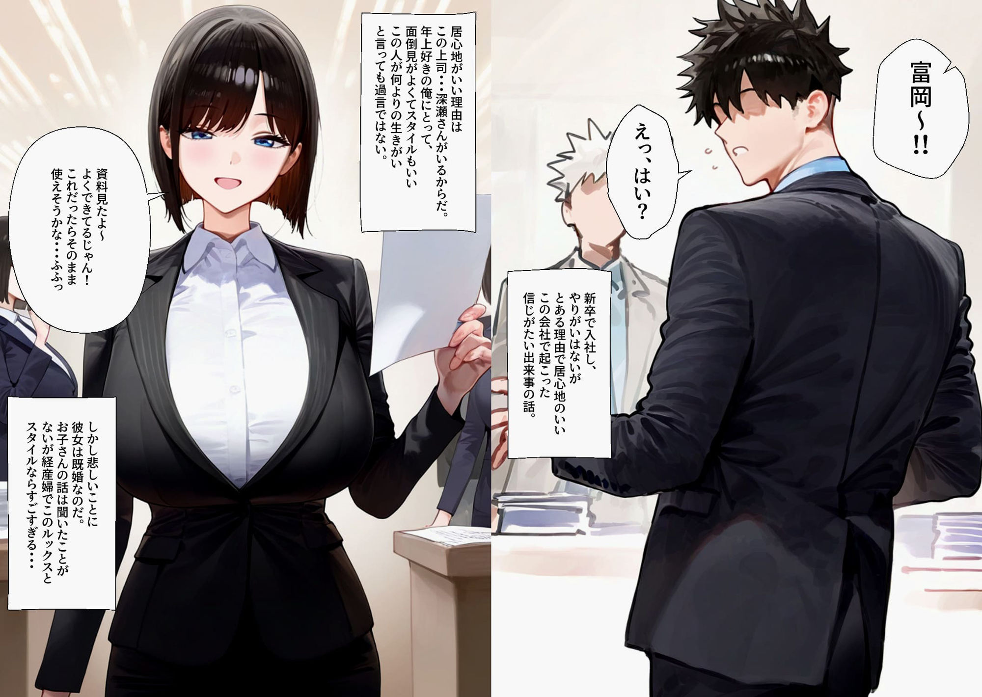 マチアプで熟女狙ってたら会社のしごでき上司とマッチングしたのでそのままお持ち帰りしちゃいました - サンプル画像 1
