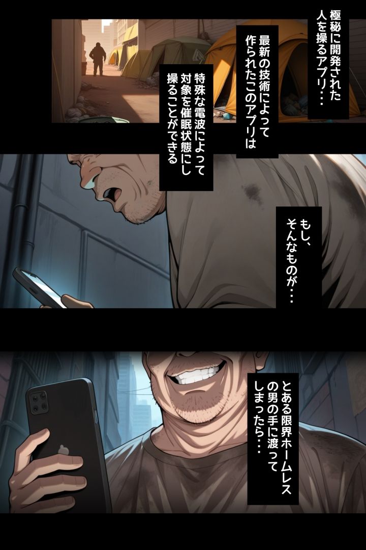 洗脳アプリを手に入れた限界ホームレス・女子校生に子供を産ませまくる。 - サンプル画像 1