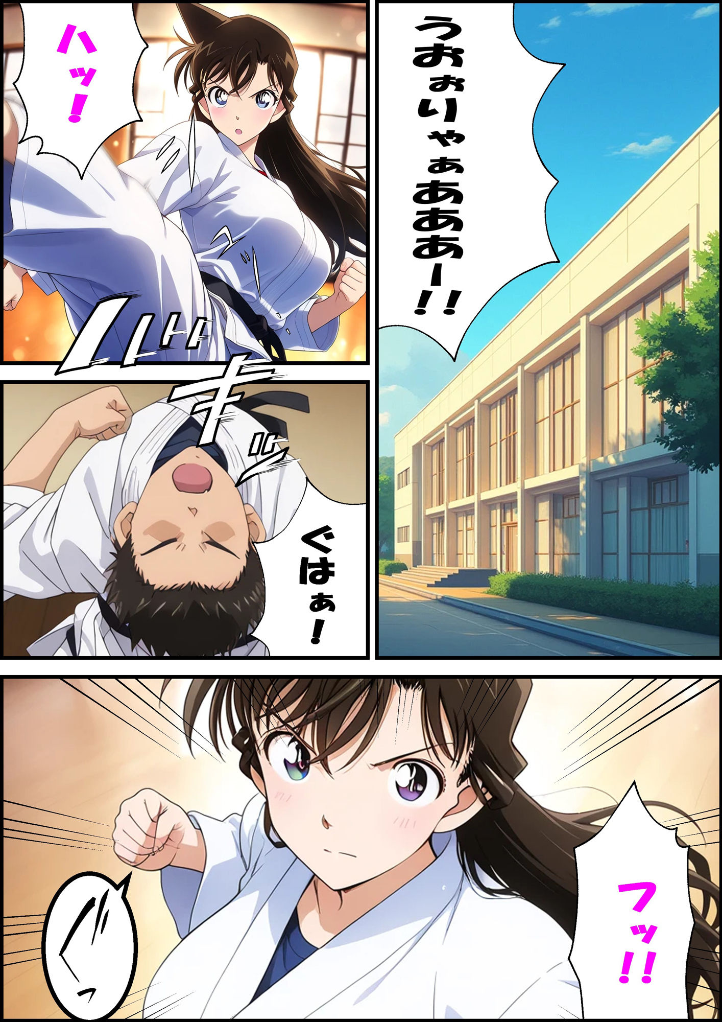 名探偵コ〇ン 毛利蘭 強●わいせつ事件 - サンプル画像 1