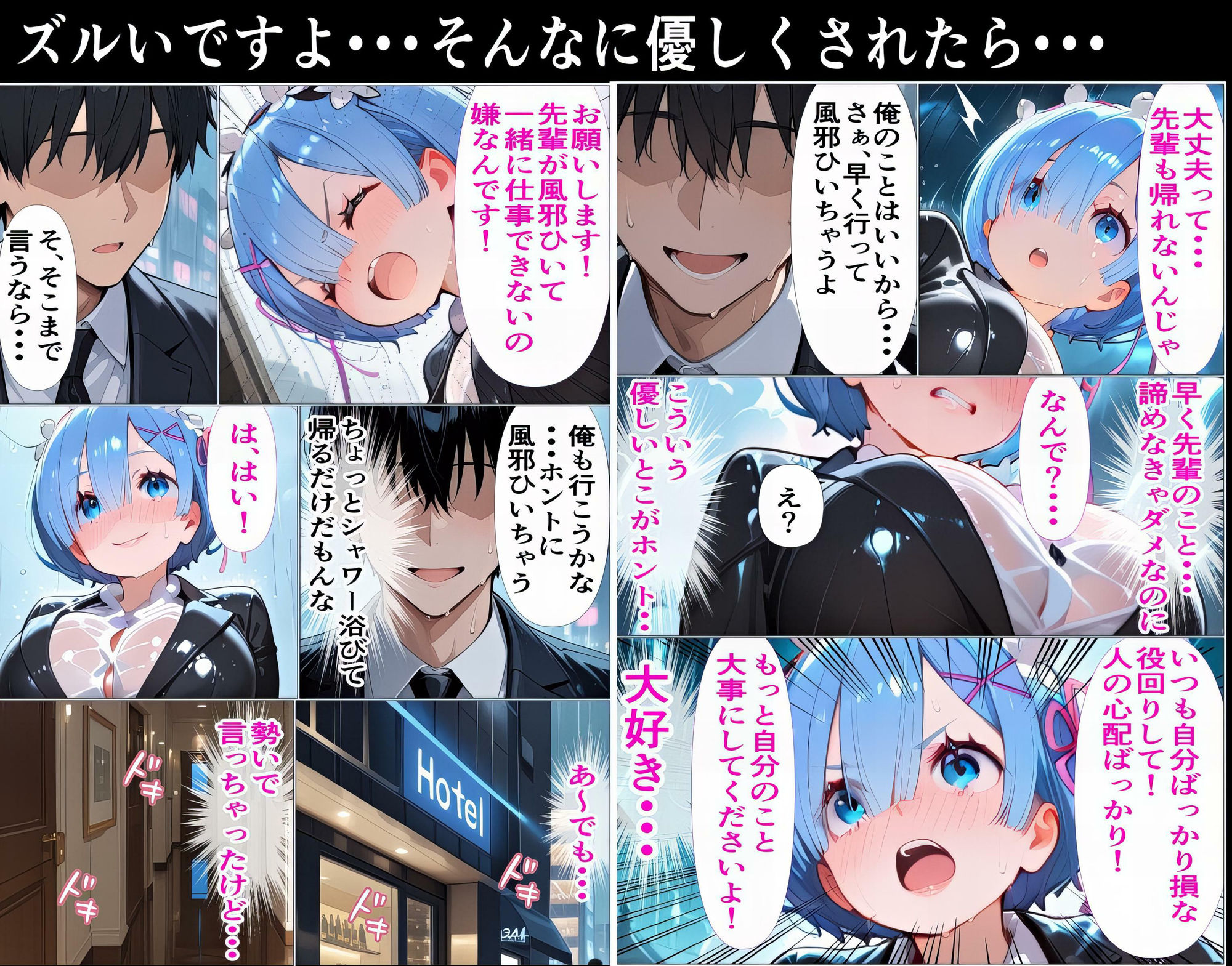 もしもレムが会社の後輩だったら〜既婚者を無理矢理ホテルに連れ込んで寝取った私〜 - サンプル画像 2