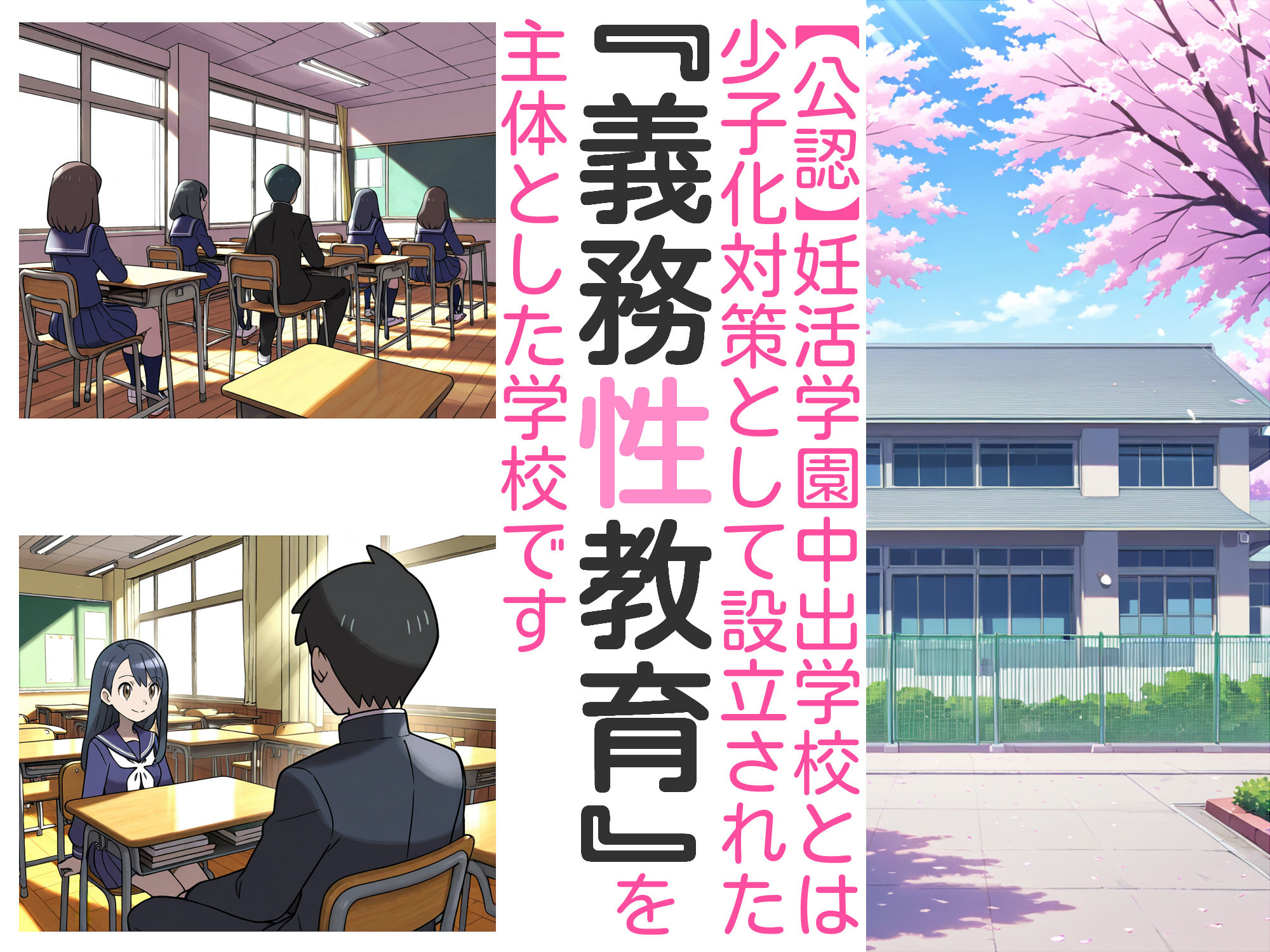 義務性教育〜妊娠すると卒業できる学校〜 - サンプル画像 1