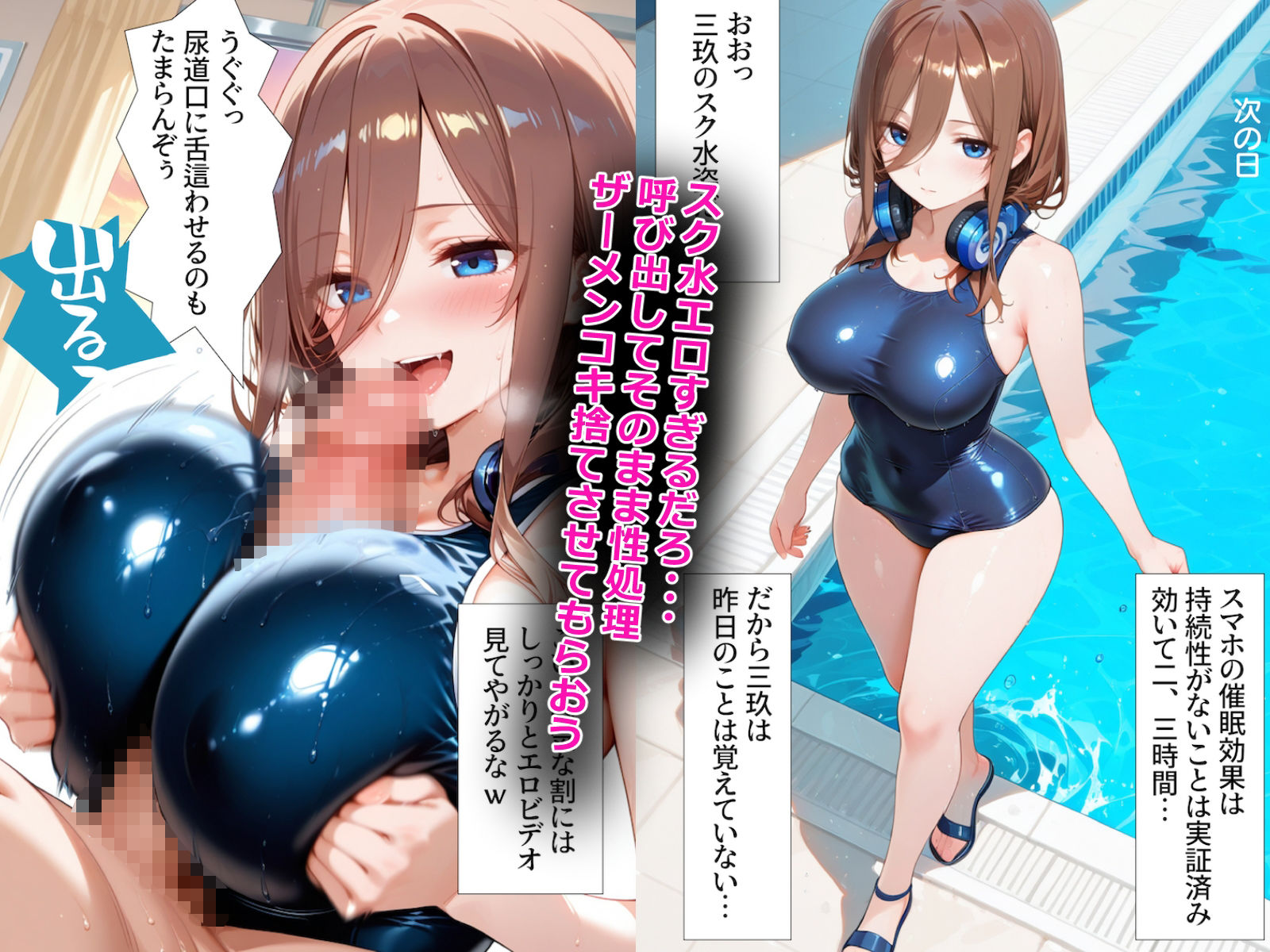 催〇アプリ開発されたカラダ抗えない快楽ボテ腹追加ver-三玖編- 五等分シリーズ第二弾 - サンプル画像 3