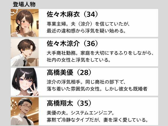 旦那が浮気したので浮気相手の旦那を寝取って最後は4人でスワッピング 1 - サンプル画像 2