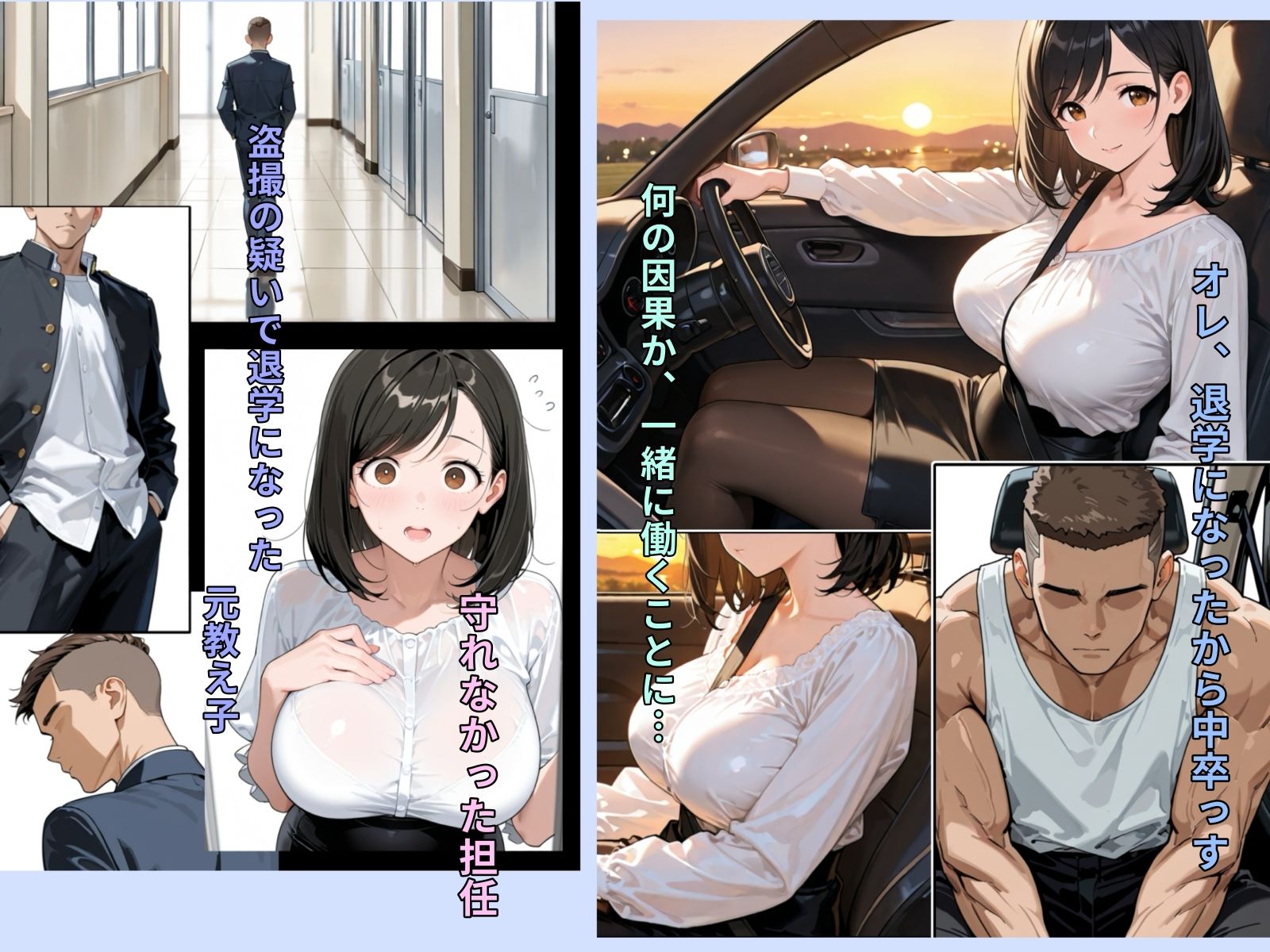 清純巨乳妻は信じたDQN教え子に堕とされて - サンプル画像 1