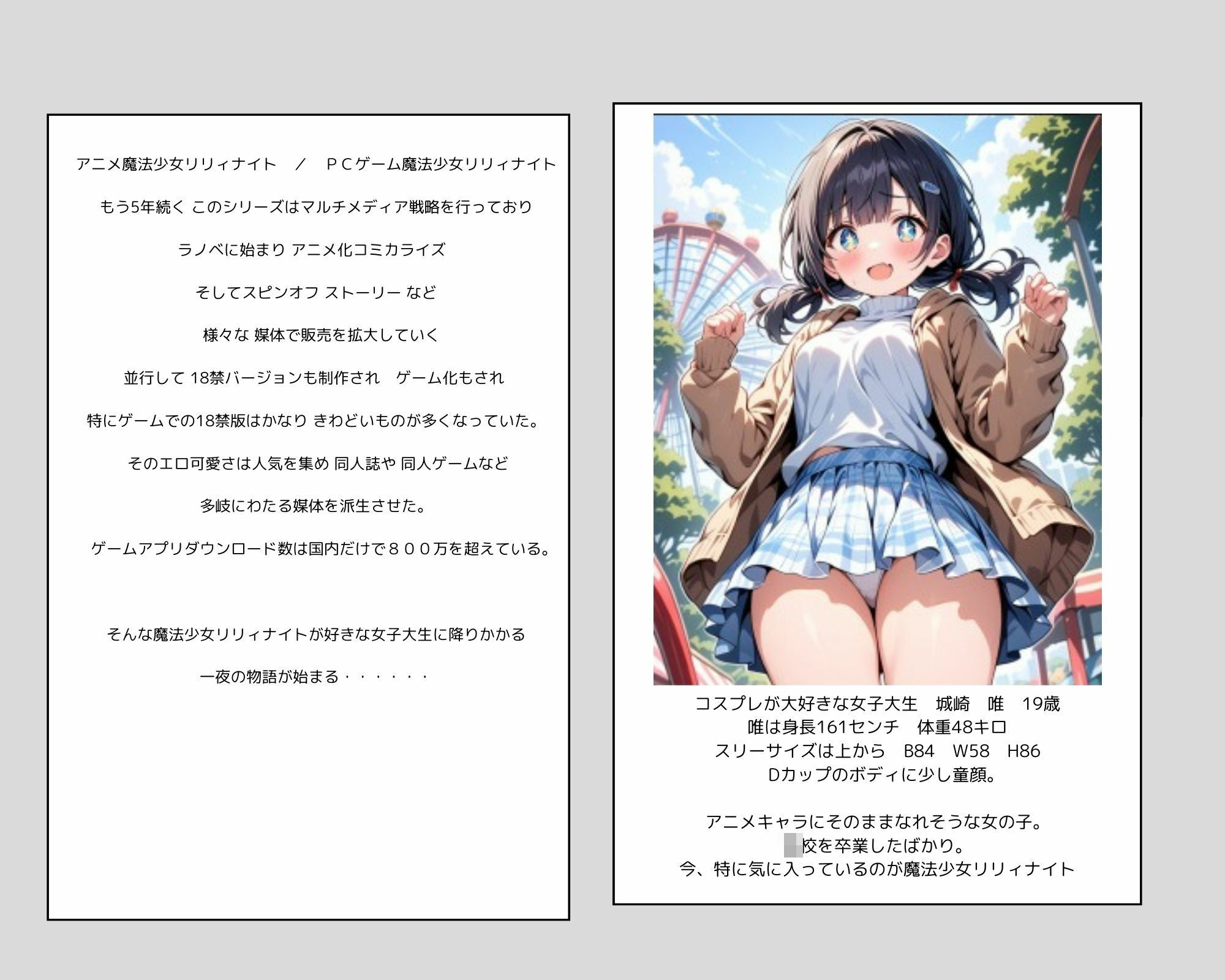 彼女の犯●れているところを見ていたい 女子大生編 コスプレイヤーを集団輪● ノベル＋AIイラスト99枚 - サンプル画像 1