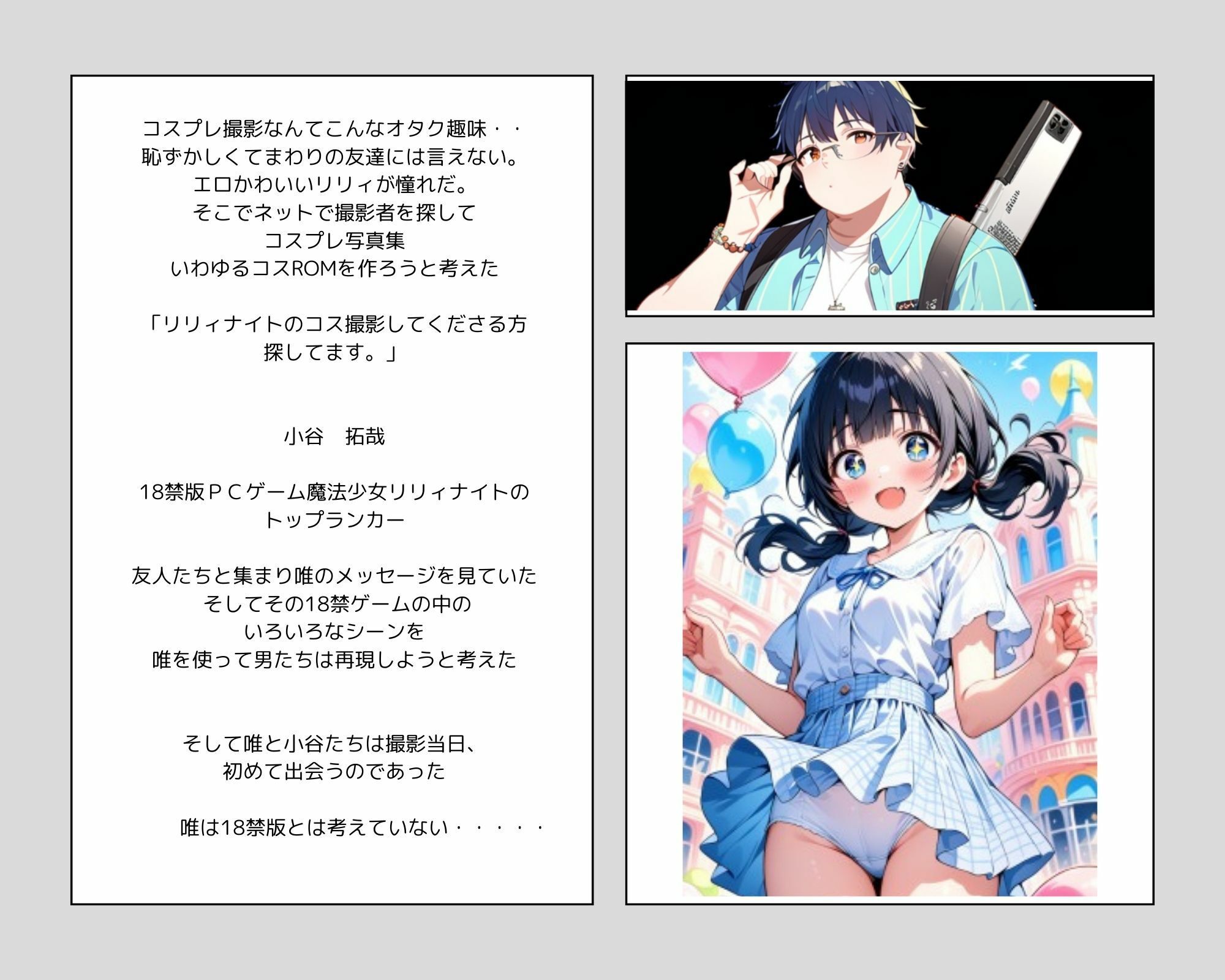 彼女の犯●れているところを見ていたい 女子大生編 コスプレイヤーを集団輪● ノベル＋AIイラスト99枚 - サンプル画像 2